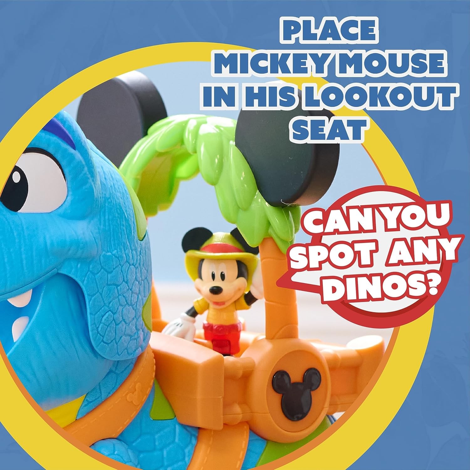 Disney Junior Mickey Mouse Funhouse Roarin&rsquo; Safari Dino, 4-piece Figures and…