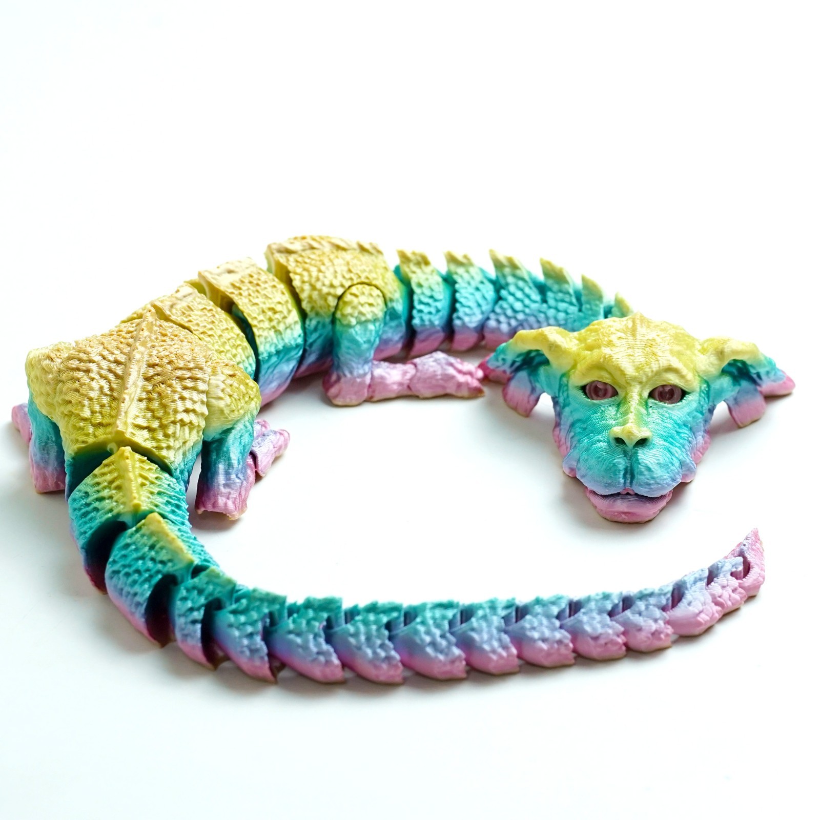 3D Printed Doghead Dragon Model,Articulated Animals figure,Toys Home Decor