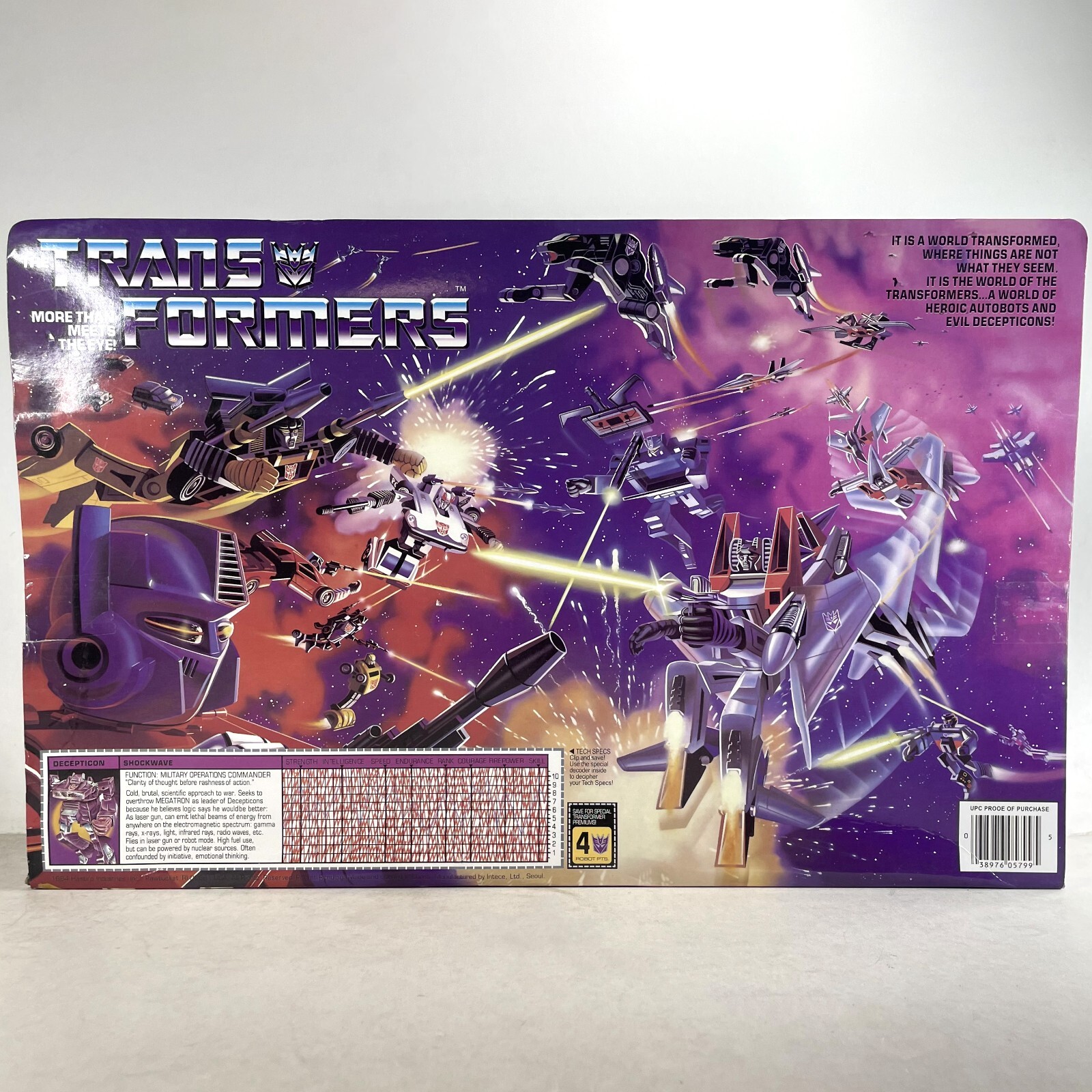 Transformers G1 Shockwave Shockblast Decepticon Transforming Figure Toy NEW BOX