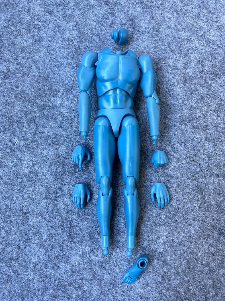 1/6 Blue Male Flexible Muscular Action Figure Body For 12&Prime; HT PH Doll Soldier