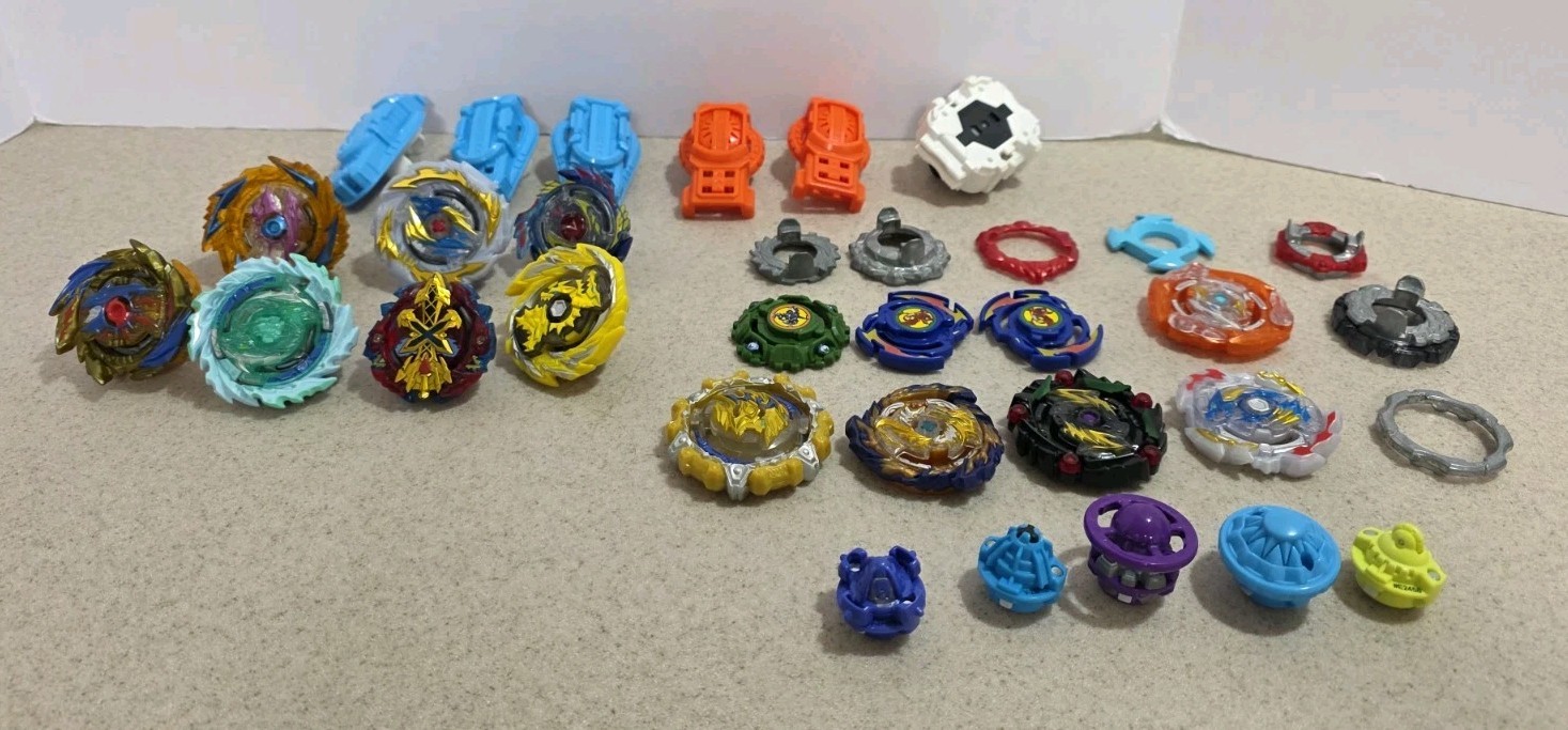 Beyblade Burst Mixed Lot Wizard Fafnir Xcalius Luinor Tops Launchers Parts