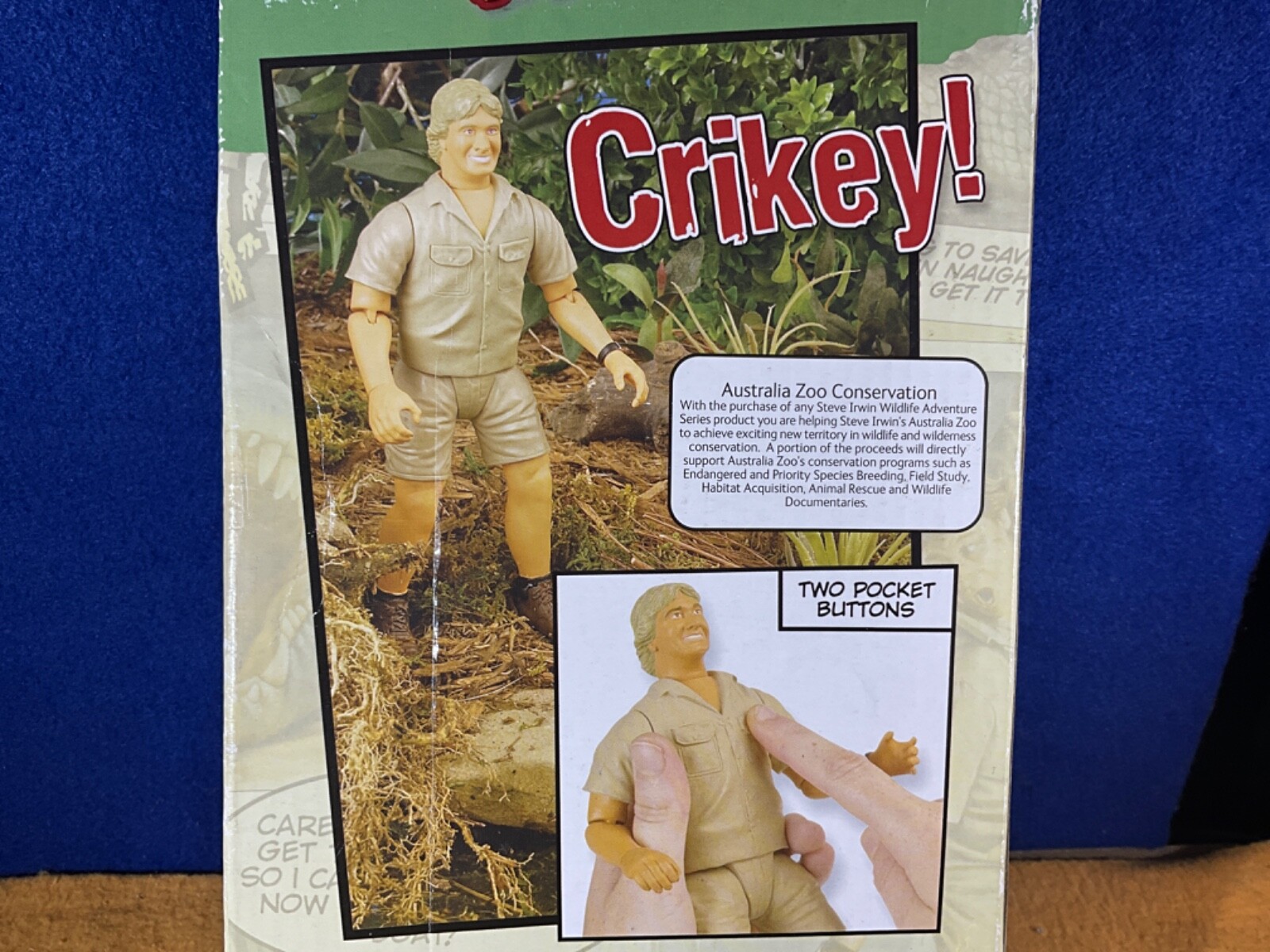O11-11 STEVE IRWIN TALKING ACTION FIGURE – AUSTRALIA ZOO 2005 – CROCODILE HUNTER