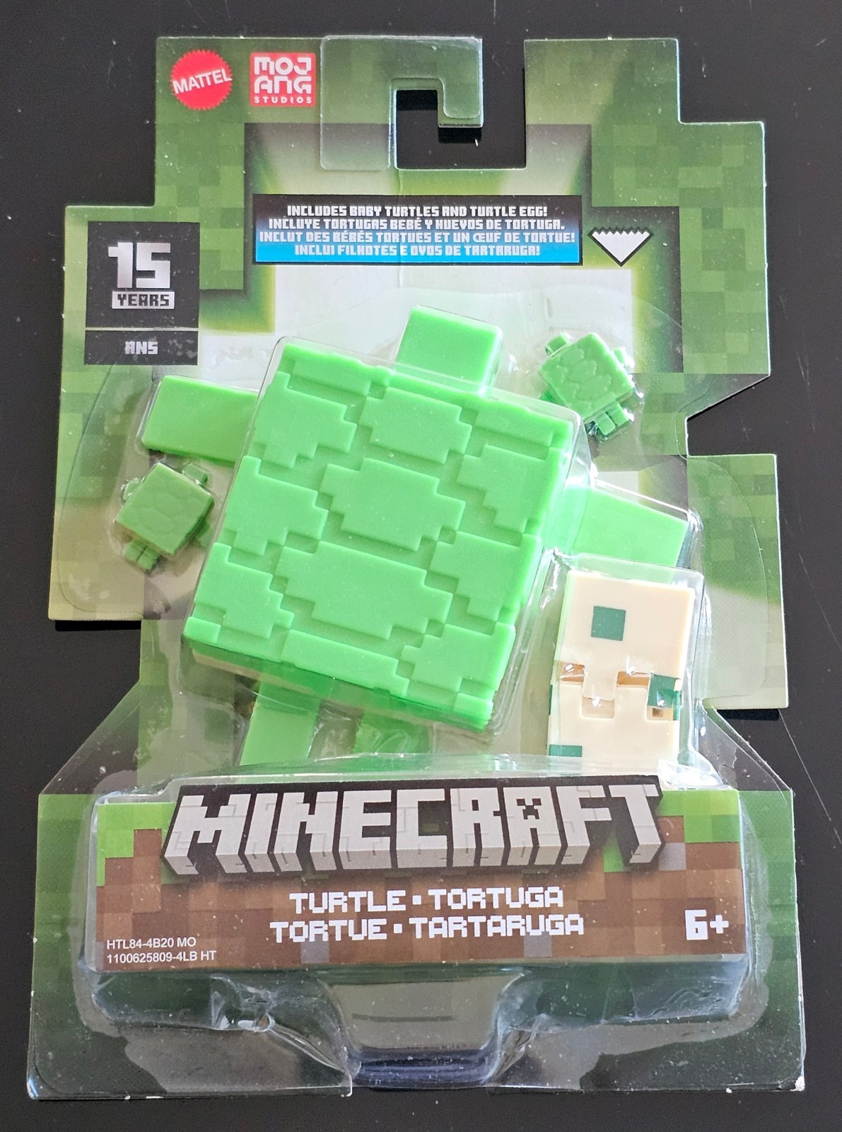 Minecraft 15th Anniversary Turtle and Baby Turtles and Egg 4&Prime; Figure NEW 2023