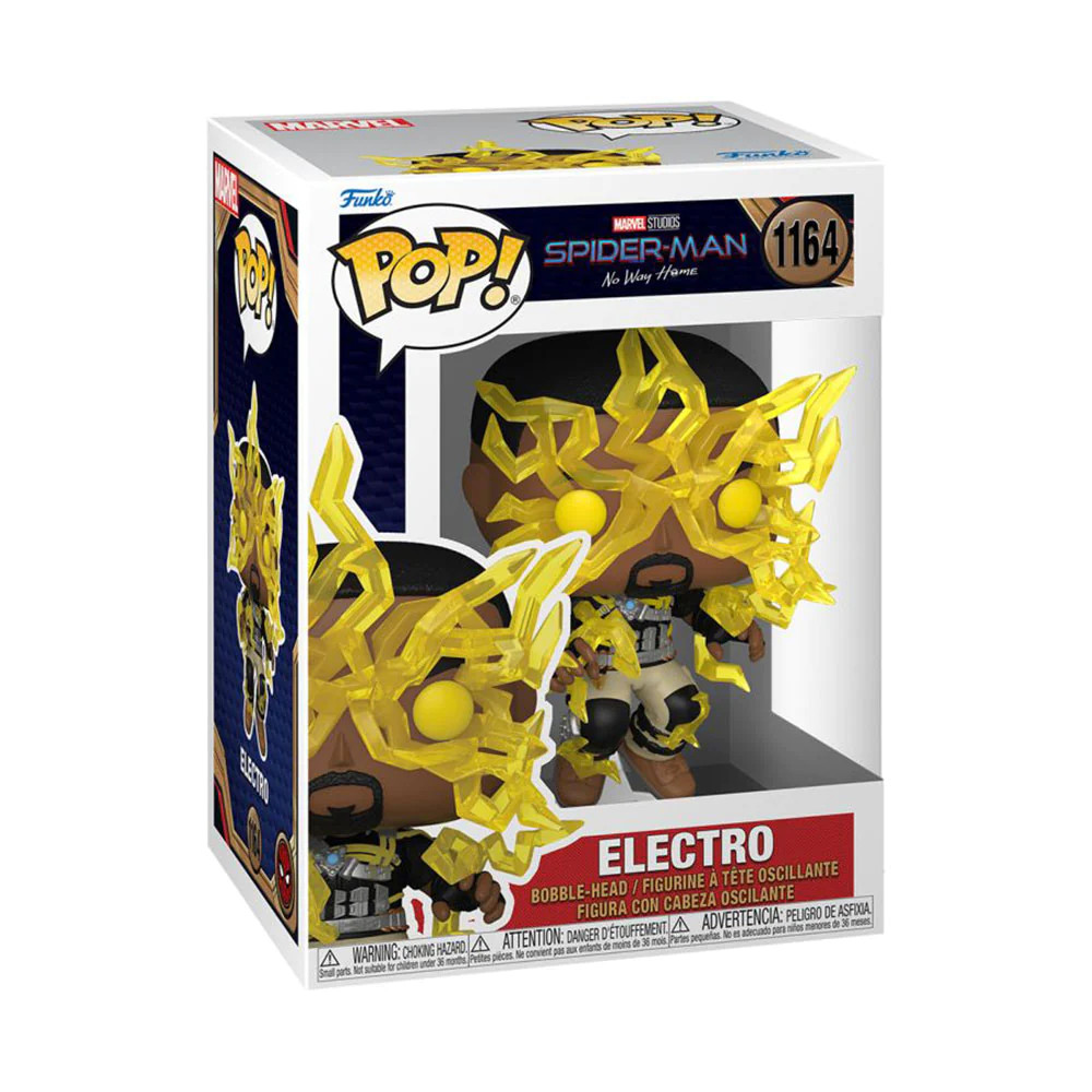 Spider-Man: No Way Home Electro Pop Vinyl 5.15 Inches Tall Ages 3 Years Up