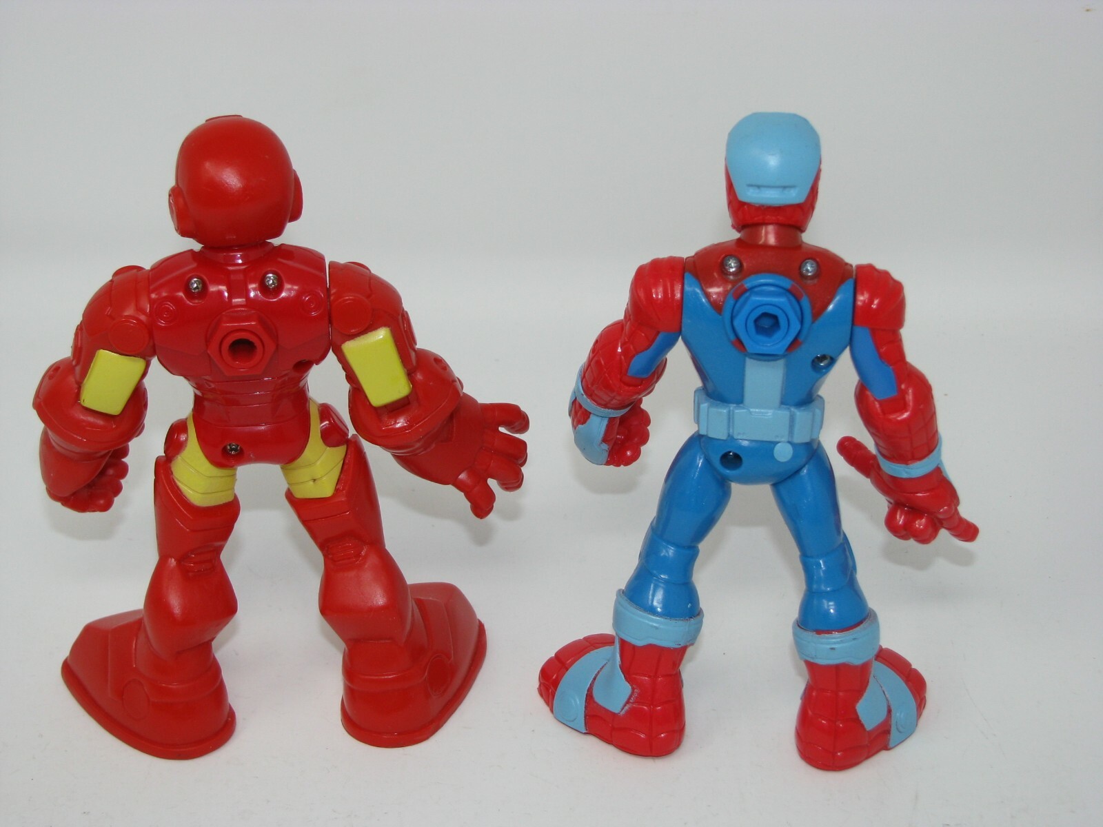 2012 Playskool Heroes 5&Prime; Iron Man & Spiderman Leg Squeeze Action Figure Marvel