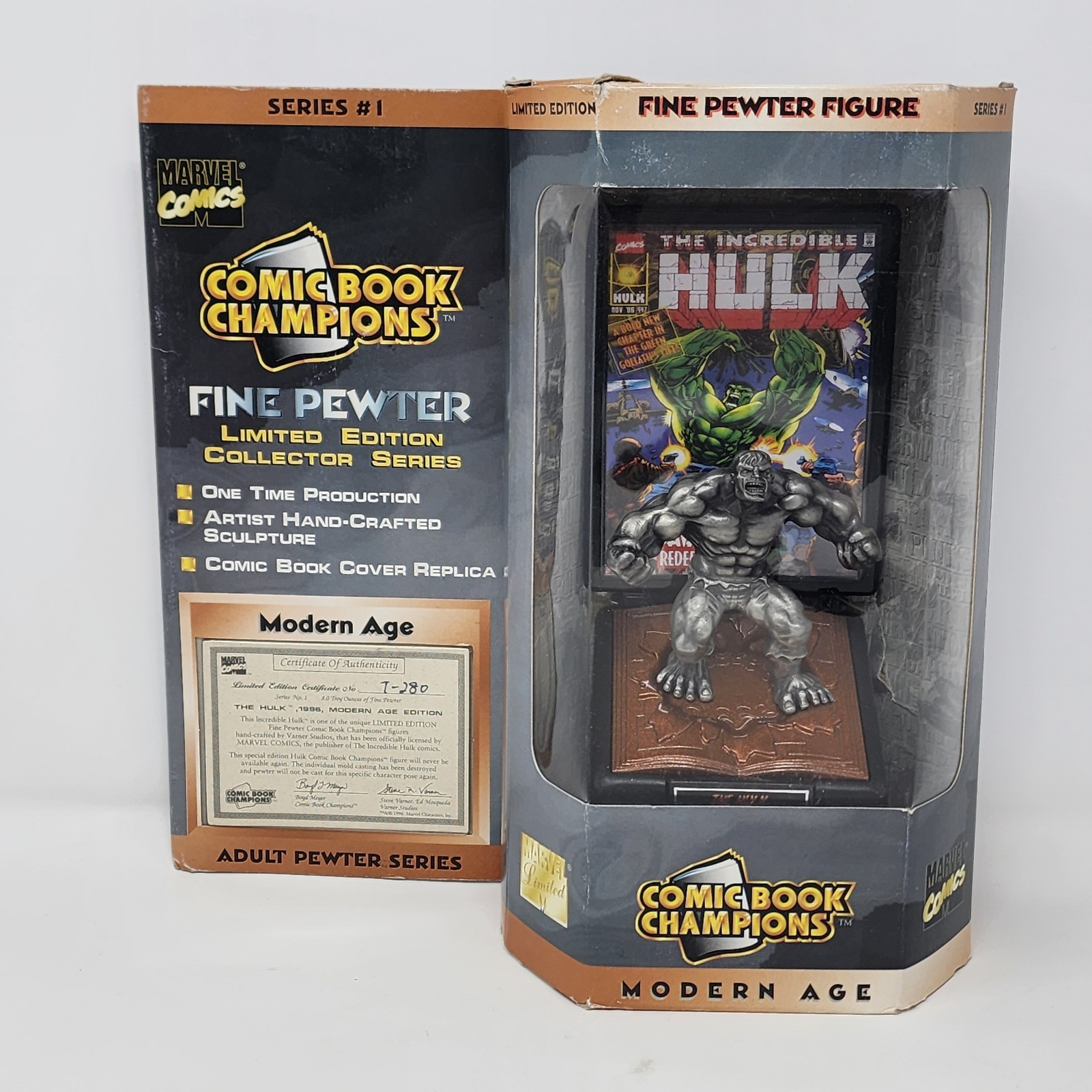 1996 HULK Modern Age Pewter Comic Book Champions Series Figure Limited Edition