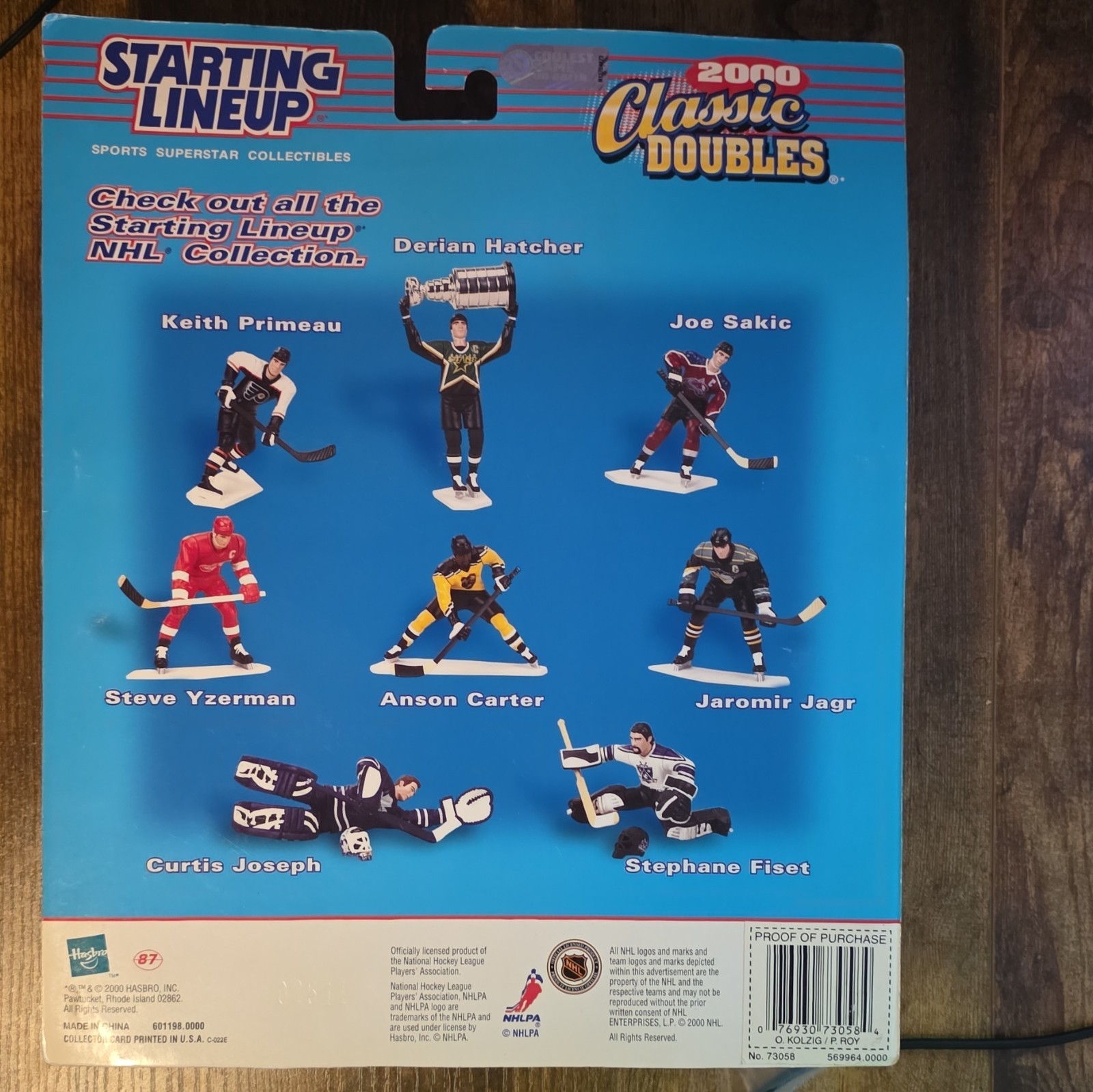Starting Lineup 2000 Classic Doubles All-Star Goalies Kolzig & Roy w/ Mask