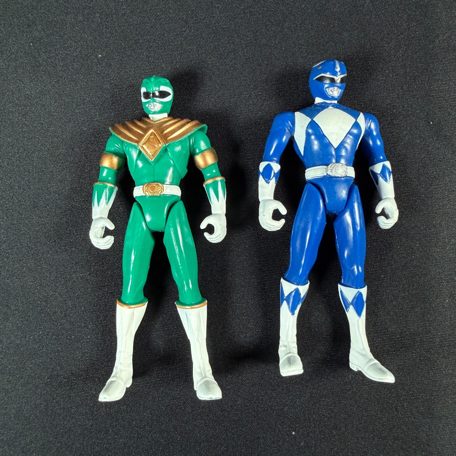 Power Rangers Mighty Morphin Yellow, Red, Green, Blue 4&Prime; Figures 2009 BANDAI