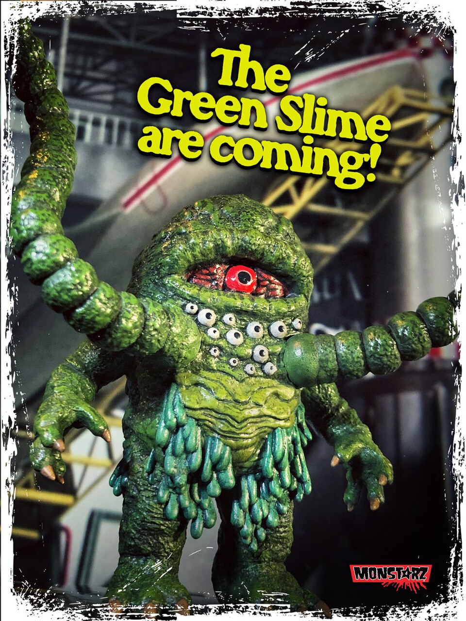 Monstarz The Green Slime retro action figure Space Monster Alien 3.75&Prime; scale