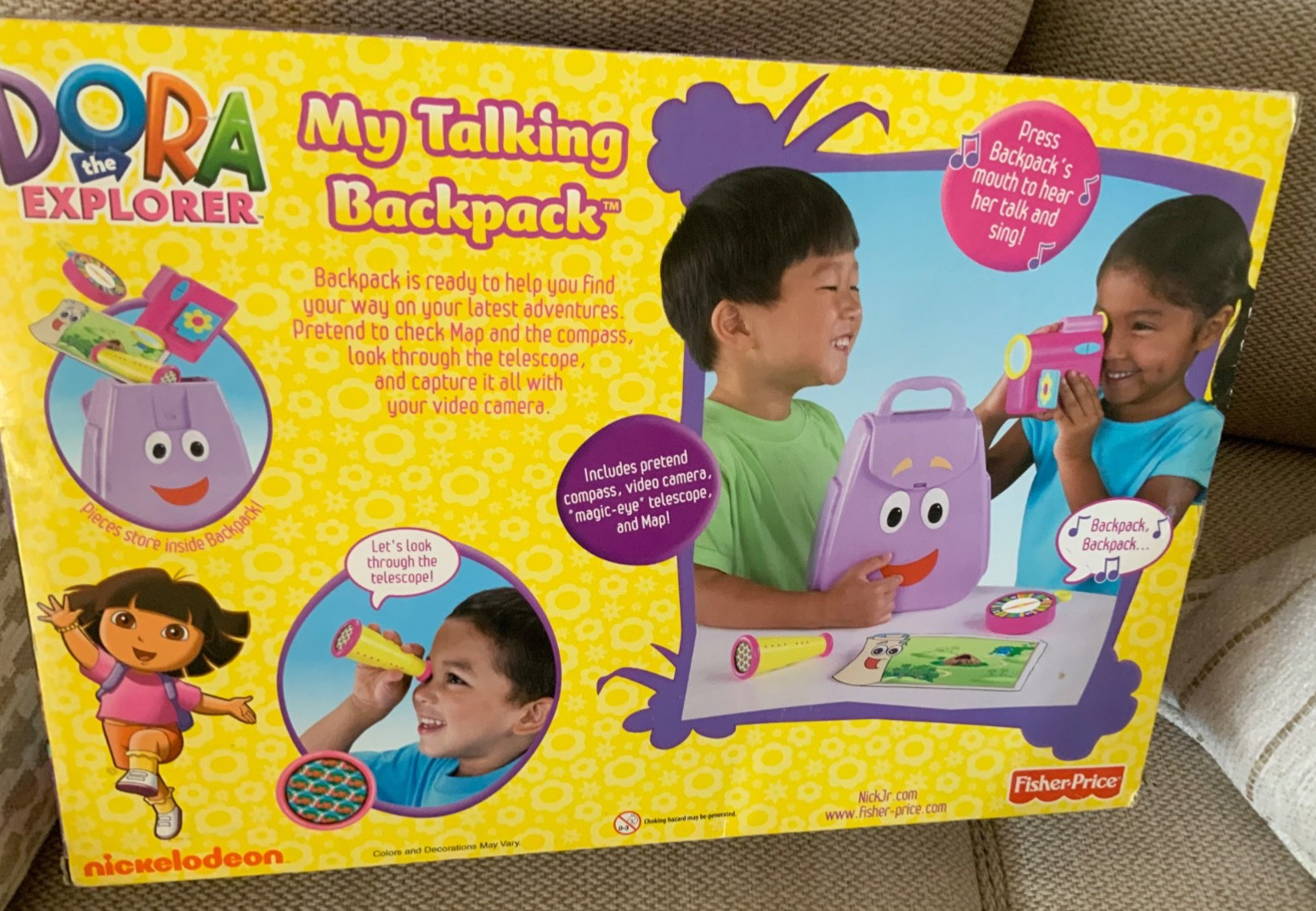 2010 Dora The Explorer My Talking Backpack Fisher Price Nick Jr. New Sealed!!