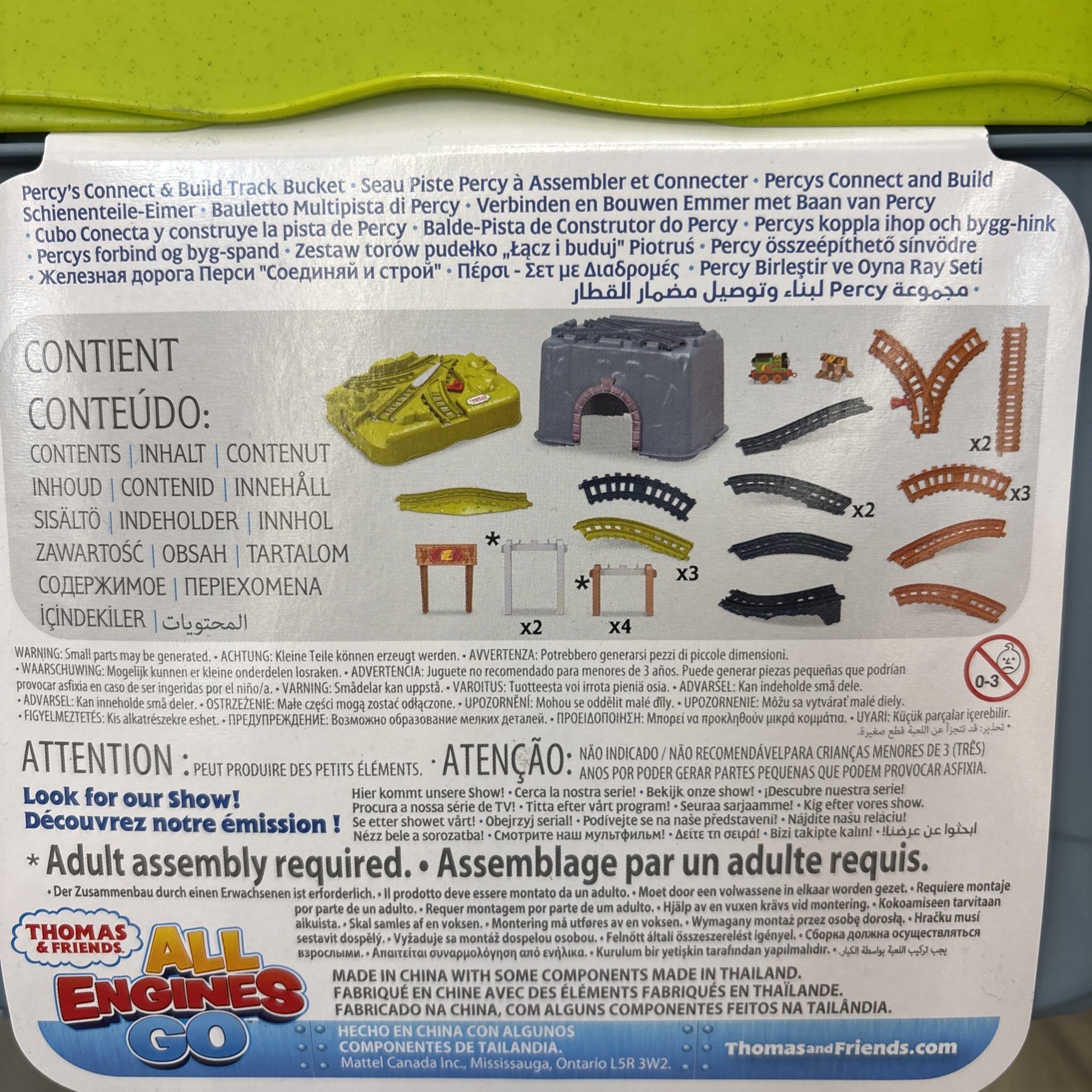 Thomas & Friends Toy Train Set, Percy’s Connect & Build Track Bucket NEW 3+