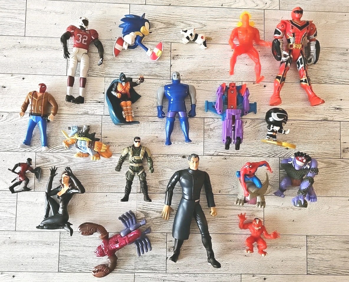 Misc. Toy Box Lot of Assorted Action Figures Marvel and More