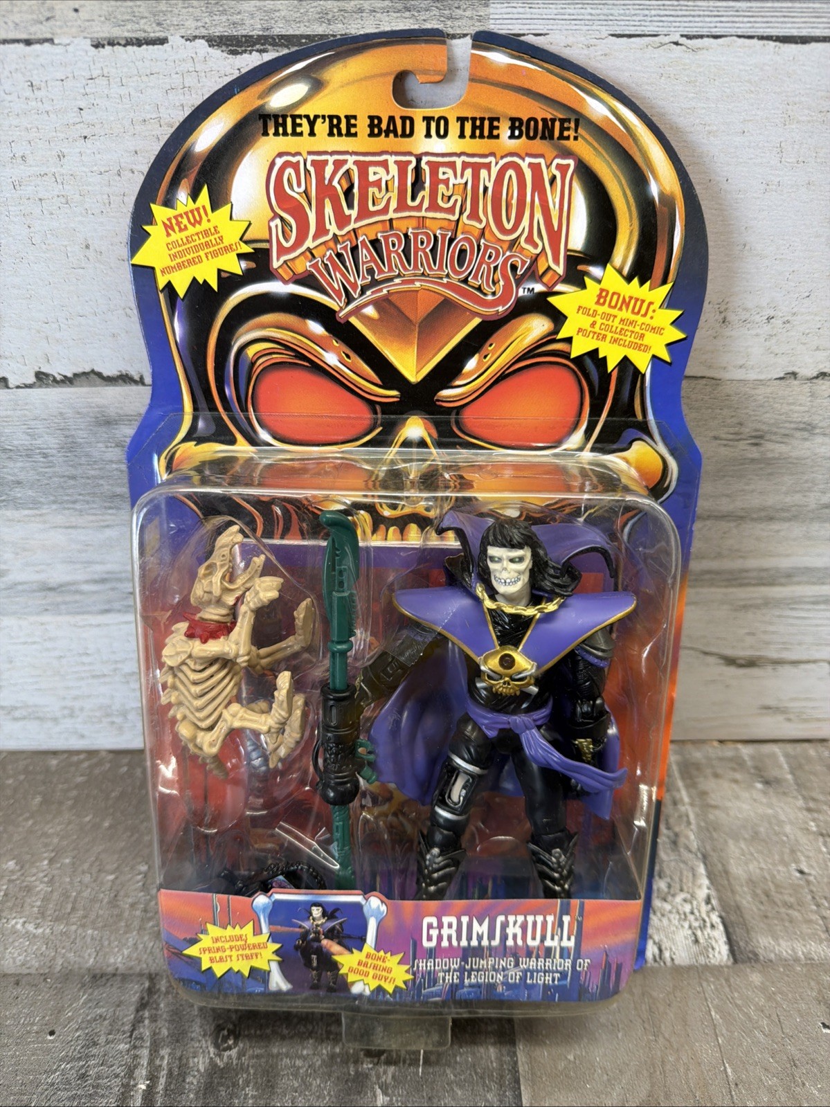 Vintage Grimskull Skeleton Warriors Action Figure 1994 Playmates MOC Sealed Toy