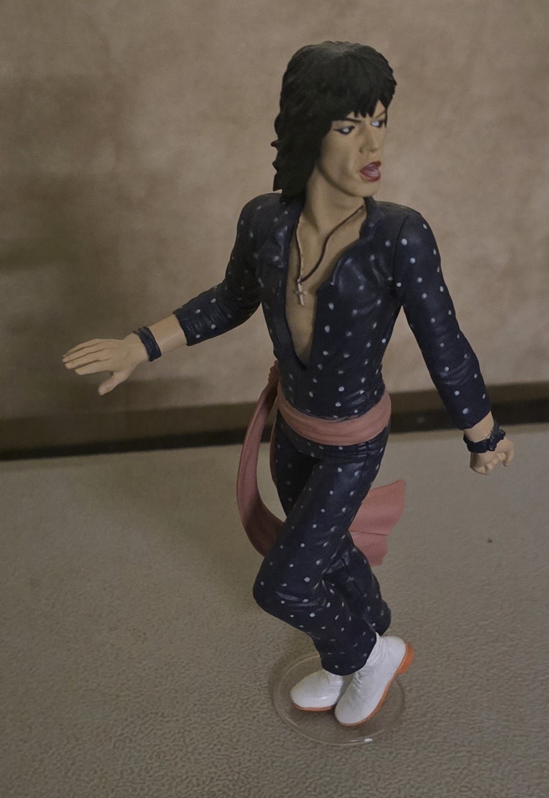 7&Prime; Mick Jagger Action Figure With Original Round Base and Original Box