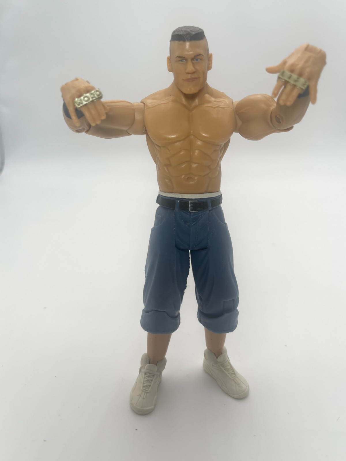John Cena Jakks 2003 WWE Ruthless Aggression Action Figure Brass Knuckles