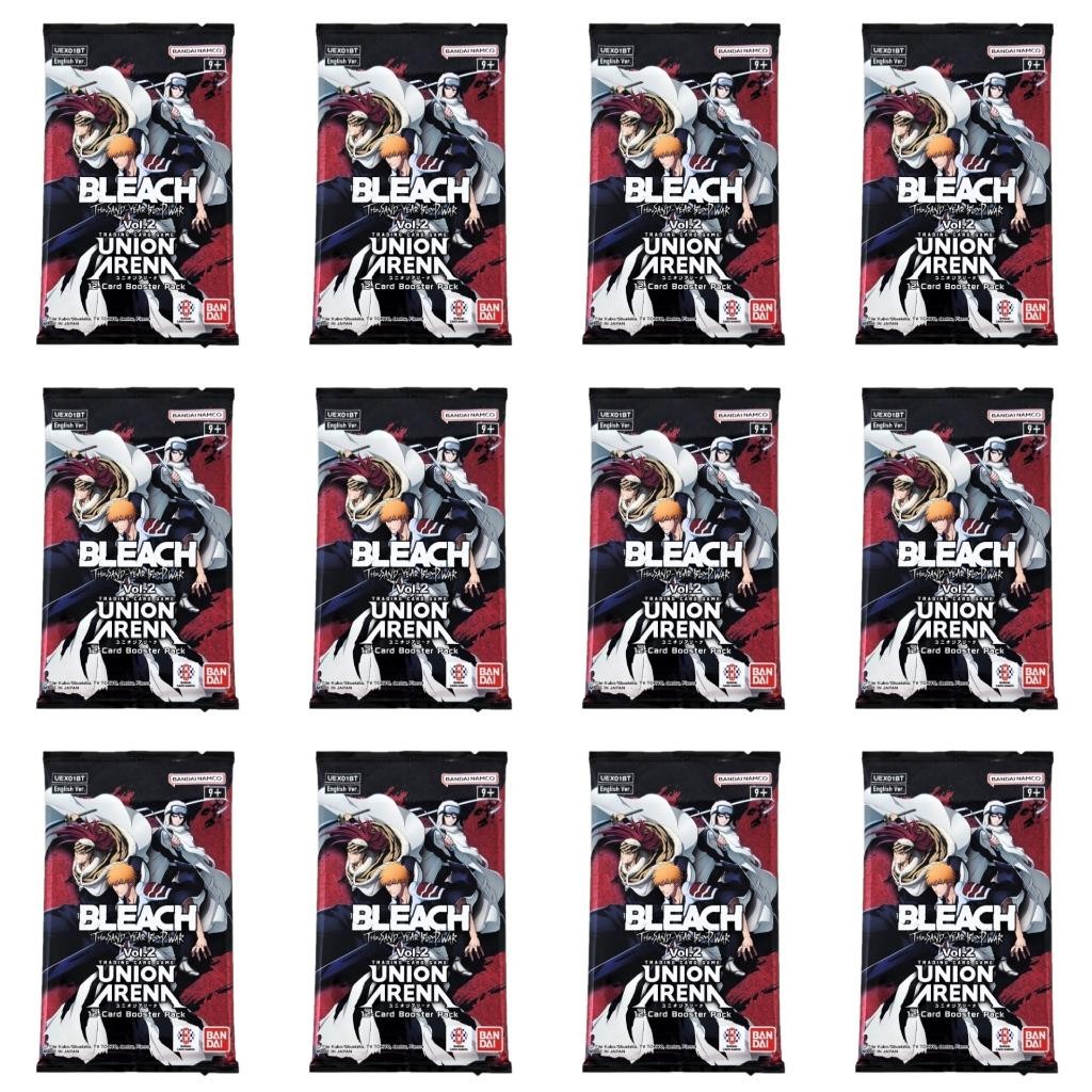 Bleach Vol 2 Union Arena Trading Card Game – Lot of 12 New Booster Packs