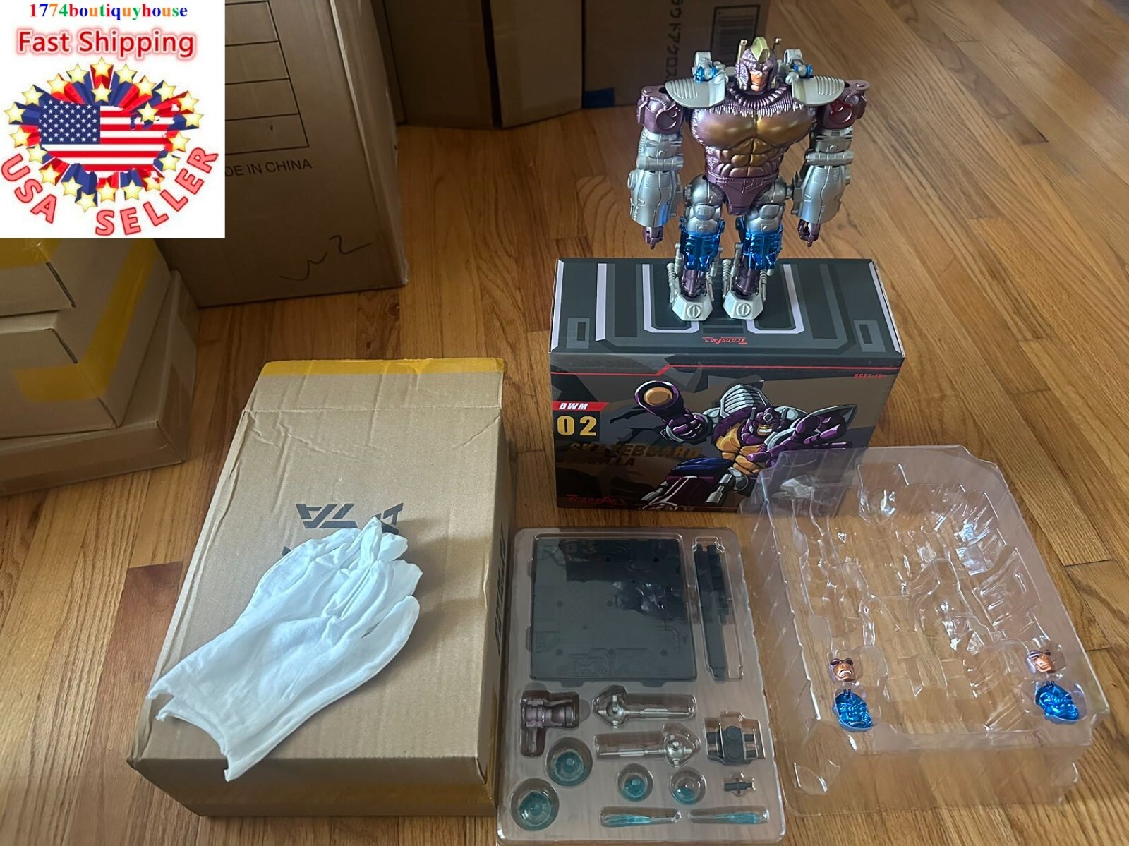 NEW BOX TransArt BWM-02 Skateboard Gorilla Beast Wars Transmetal Optimus Primal