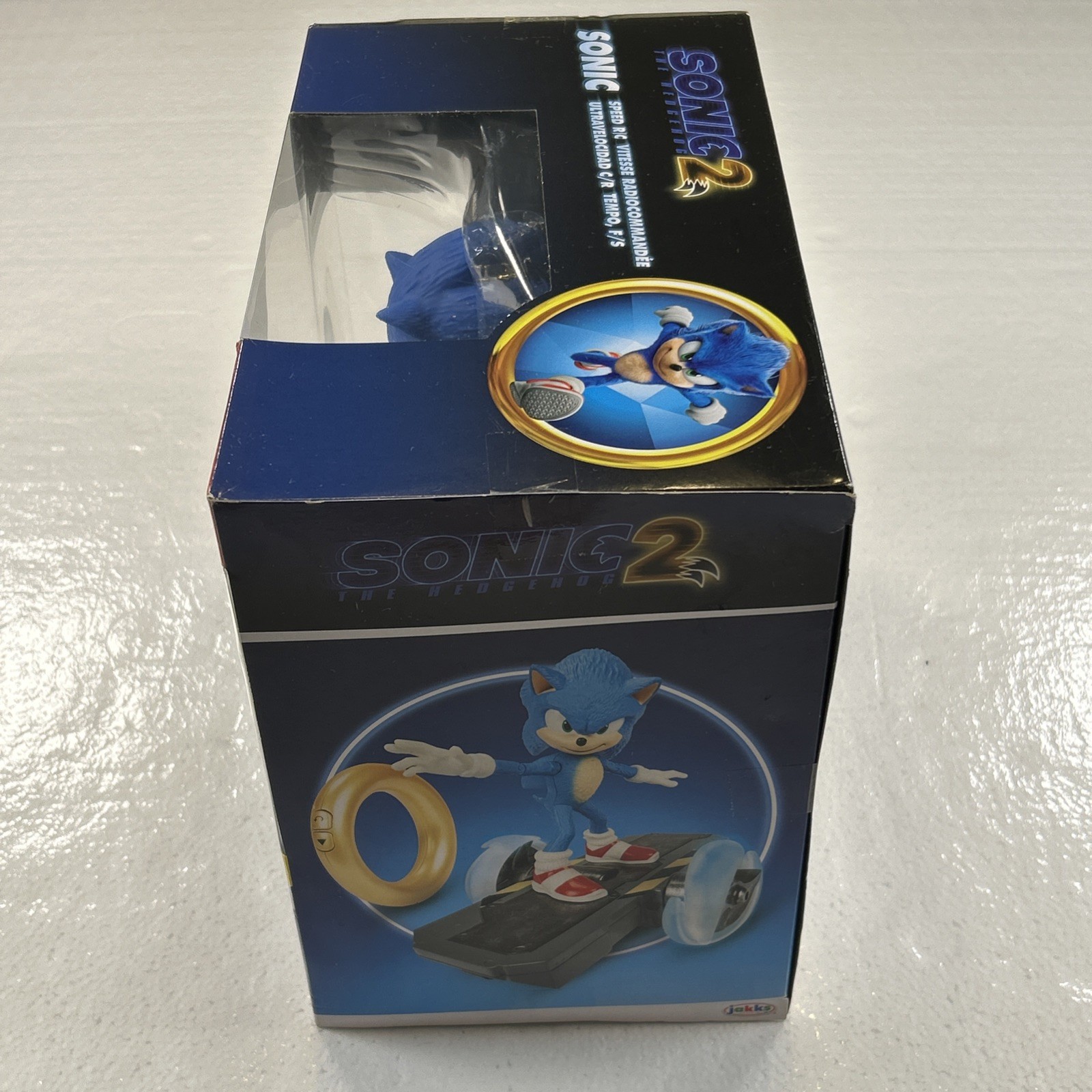 Sonic the Hedgehog 2 Remote Control Vehicle w/Light Up Wheels & Gold Ring NIB
