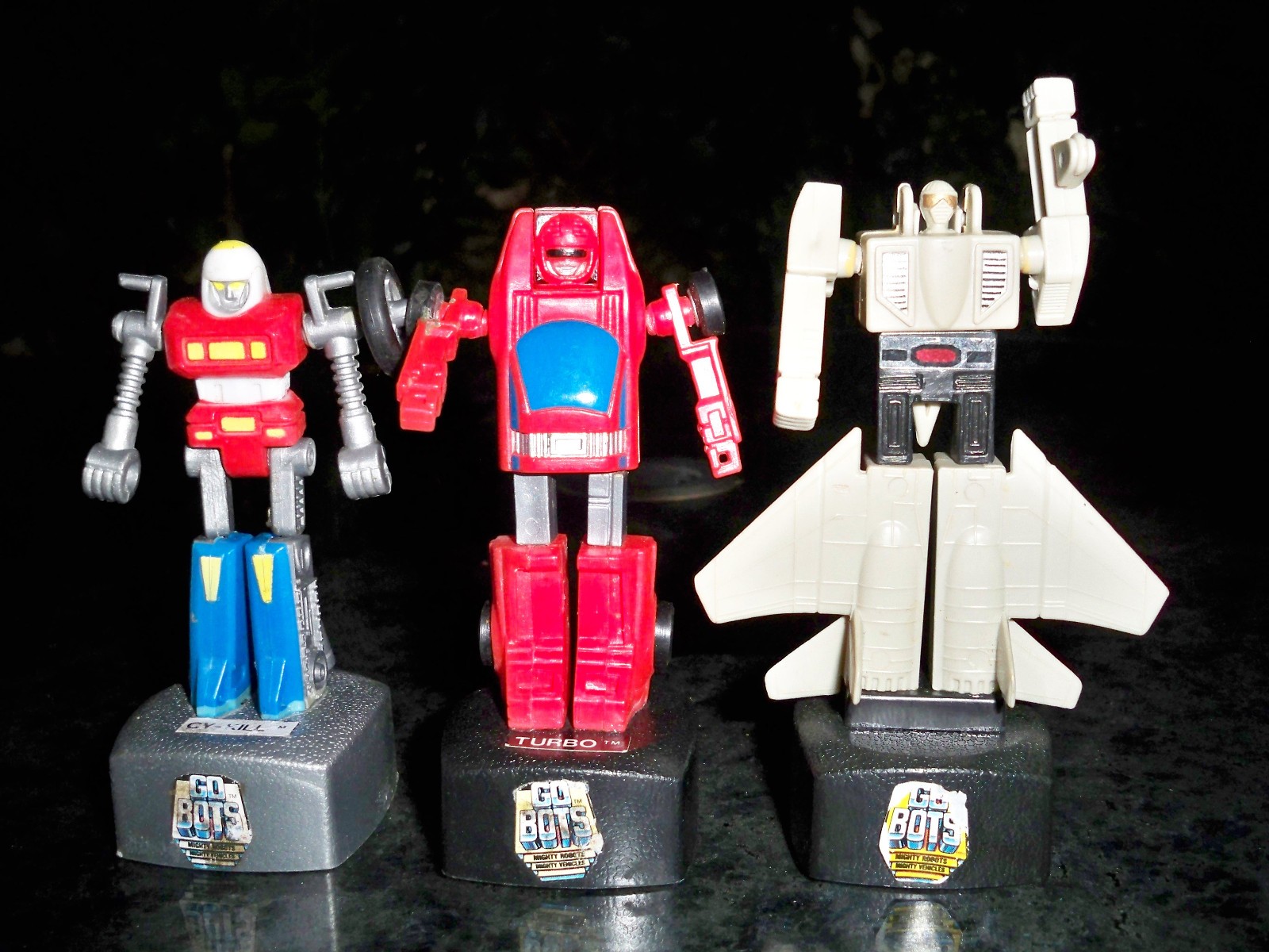 Go Bots Tonka Action Puppet Push Turbo, LEADER-1 Cy-Kill, 1985 Hong Kong, Lot