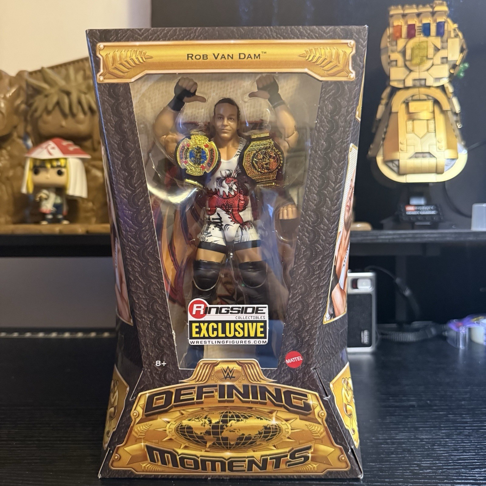Mattel WWE Defining Moments Rob Van Dam Action Figure Ringside Exclusive w/ Belt