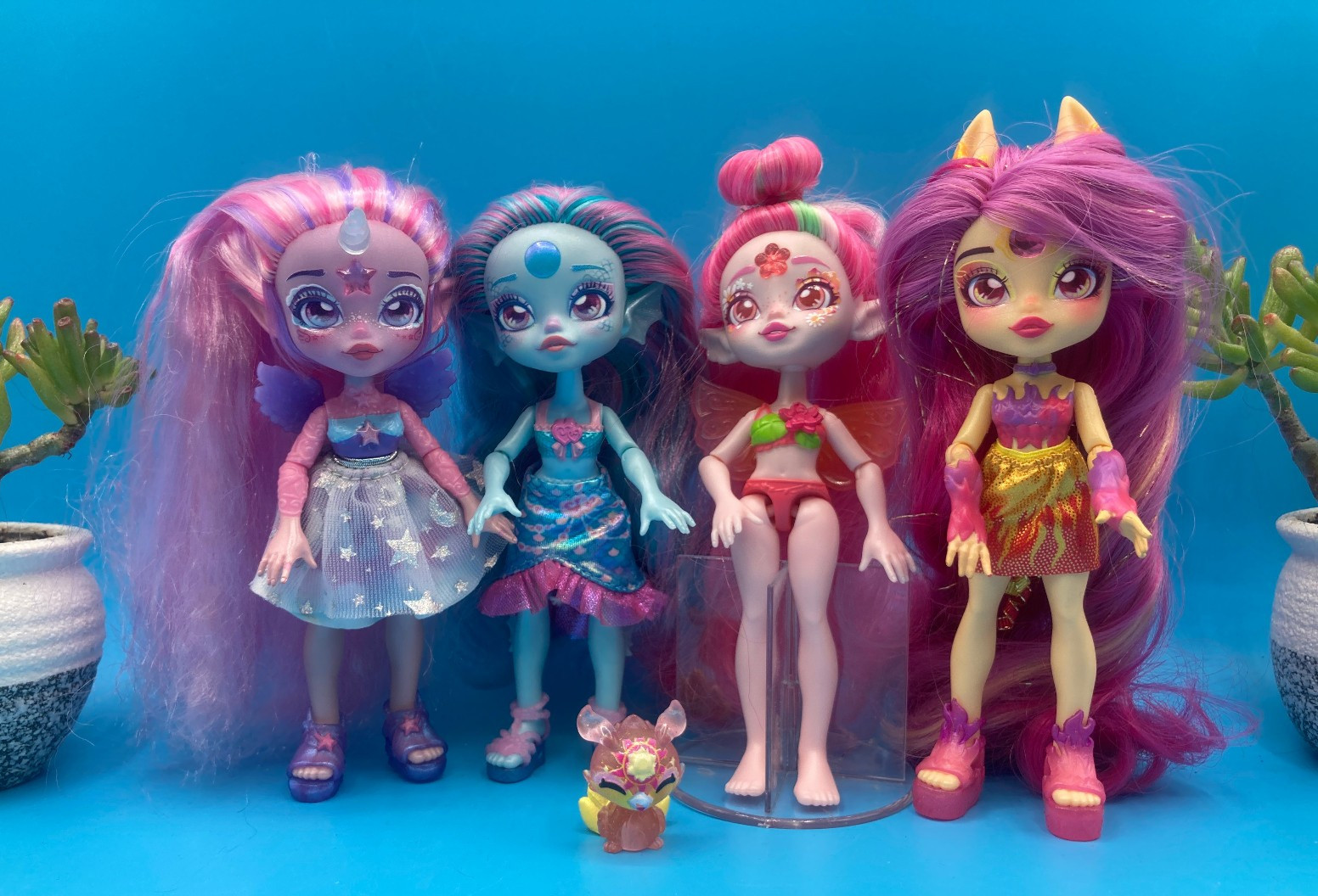 Magic Mixies Pippa firehorse Unia Marena Faye Pixlings dolls Mixling figure 6pc
