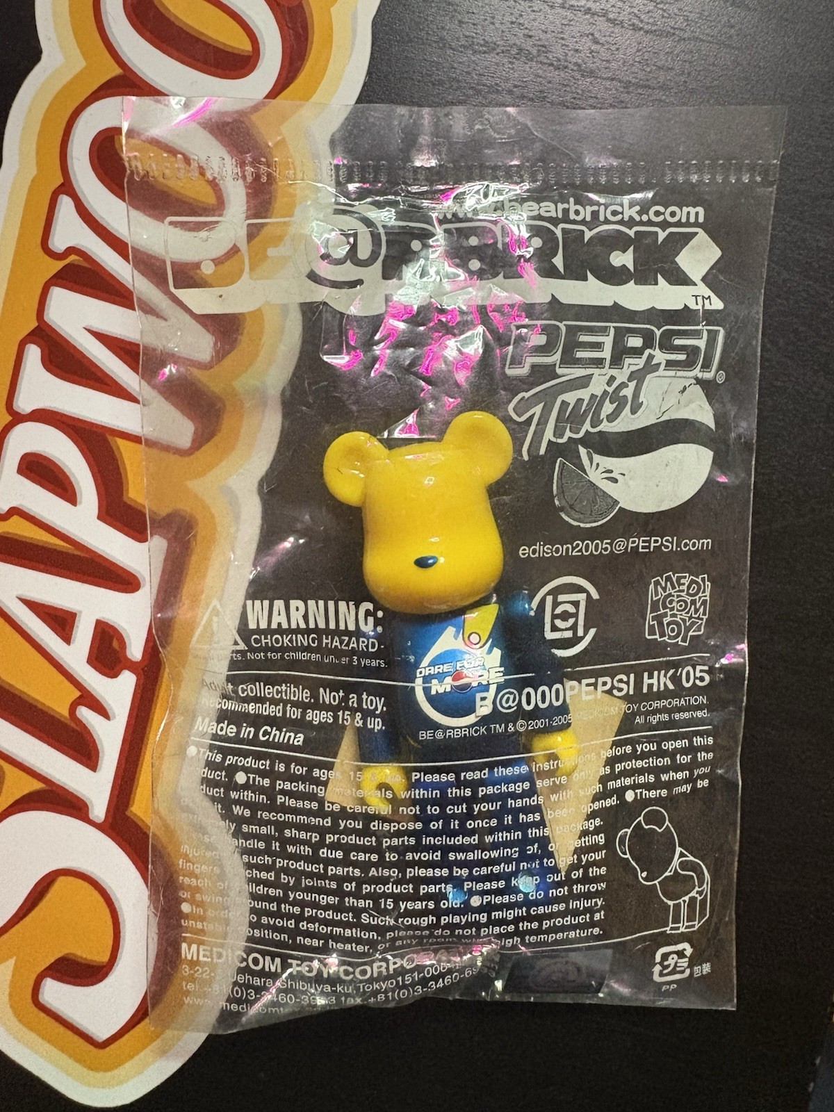 Pepsi Twist 100% Bearbrick Edison Chen Clot Hong Kong 2005 Medicom Toy Be@rbrick