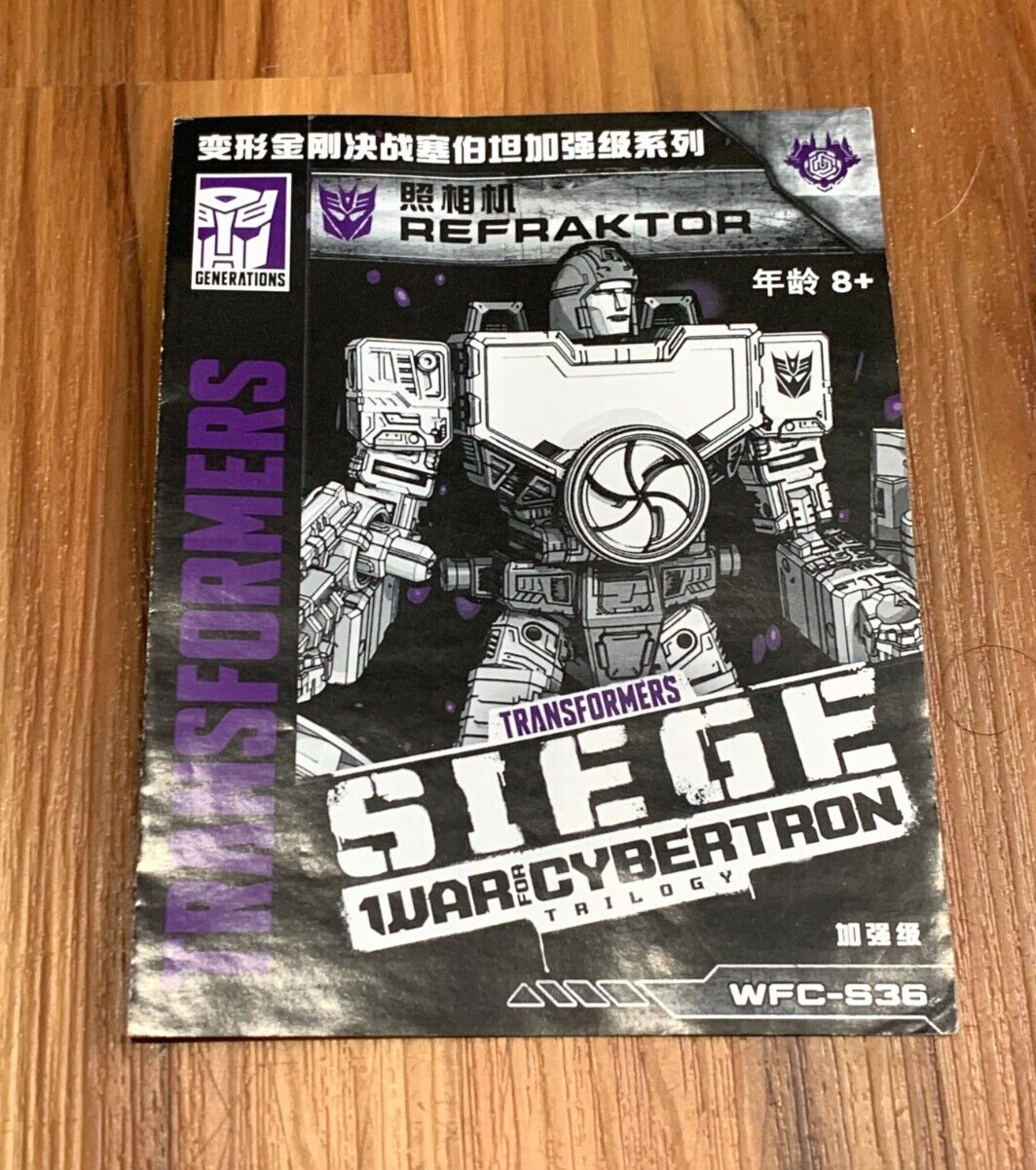 TRANSFORMERS Siege Refraktor Instructions Asia Version – Generations Reflector