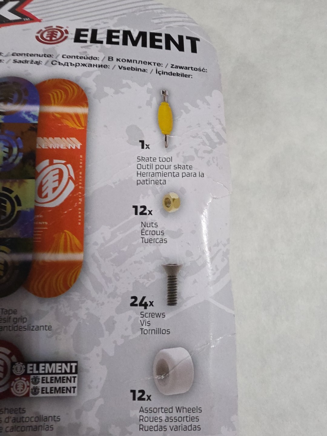 TECH DECK Fingerboard 4-Pack Element Skateboards w Entire Kit, Wheels, Tools +
