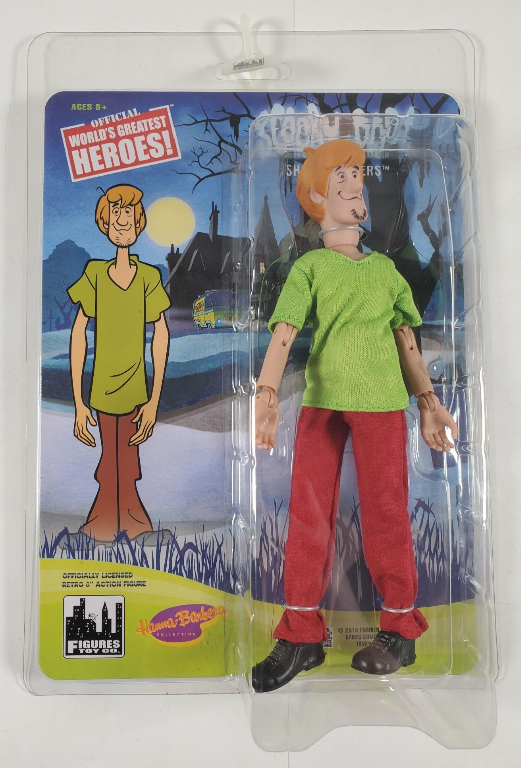 Figures Toy Co. Scooby Doo Retro – Shaggy Hanna-Barbera 2016 NIB 8&Prime; Figure NWT