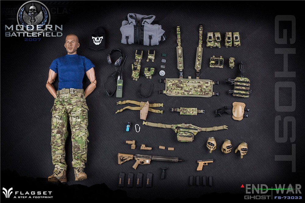 FLAGSET 1/6 Handheld Soldier Model Apocalypse War Series 73033 Death Squad Ghost