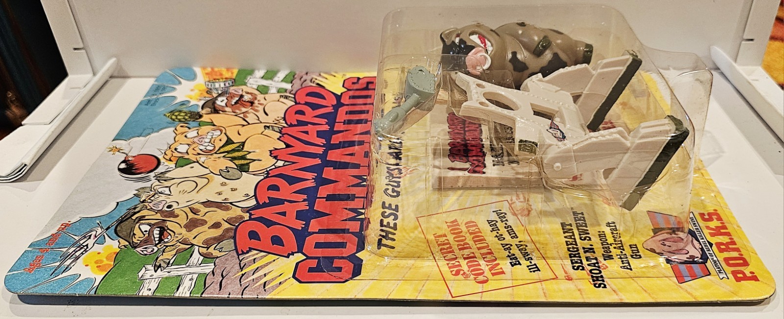 4077) Vintage Barnyard Commandos Sergeant Shoat N. Sweet 1989 Playmates NEW