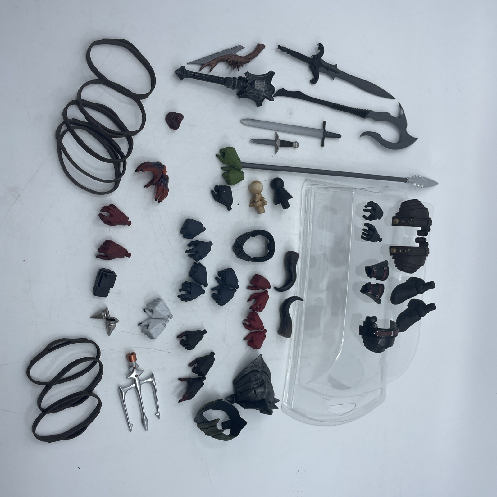 Mythic Legions Parts / Fodder Lot – Hands, Feet, Weapons, Pauldrons Belts +