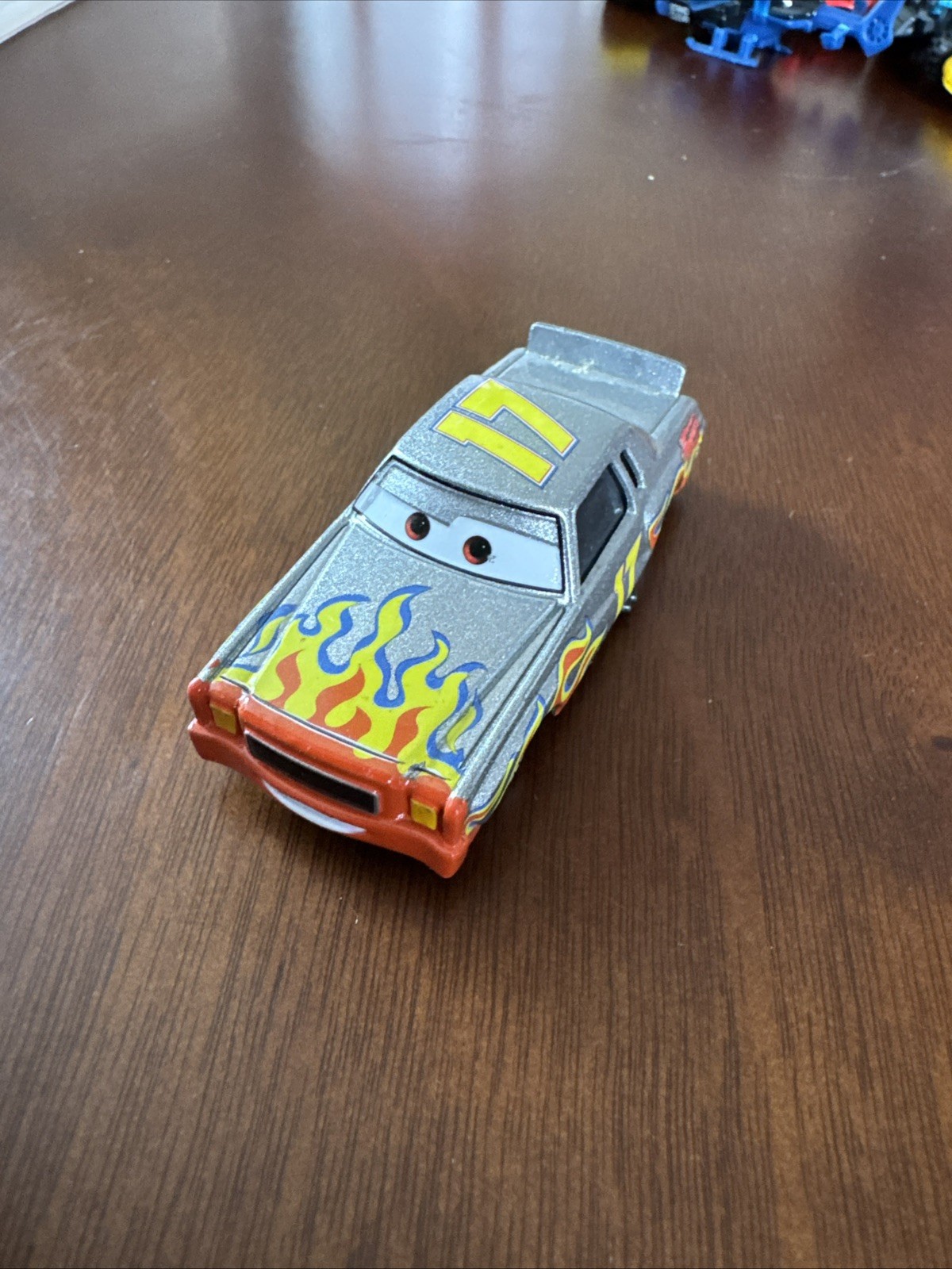 Disney Pixar Cars – DARREL CARTRIP w/ FLAMES- Used, Good Conditon