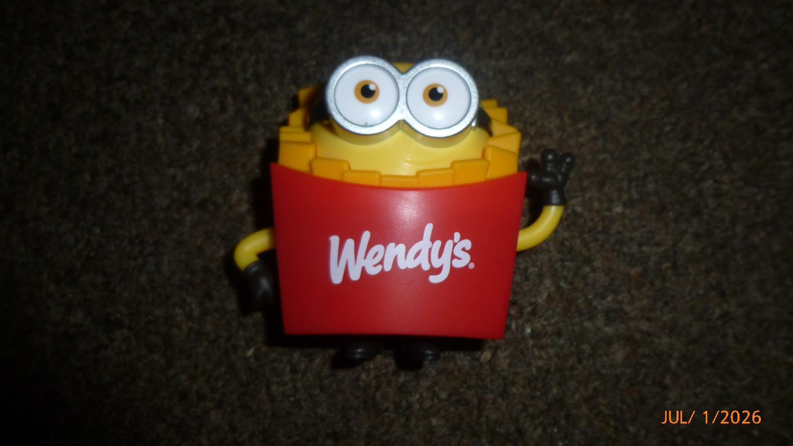 Wendys 2026 Minions & Monsters Adult Meal Toy Fries Minion Mystery Figure