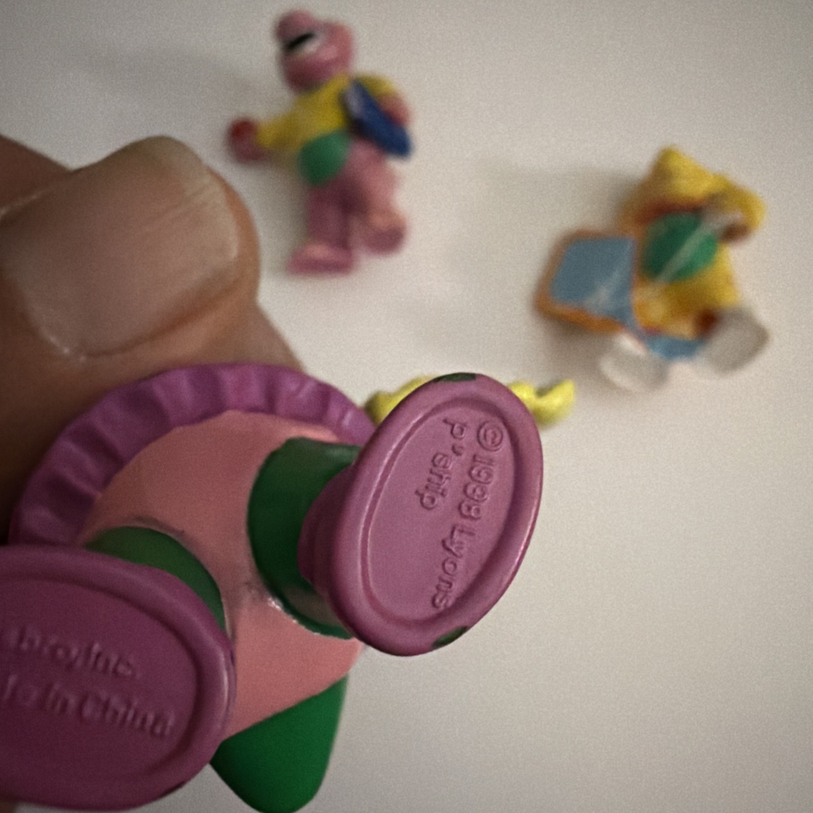 Barney & Friends Baby Bop BJ Dinosaur PVC Figures Playskool The Lyons Group Vtg