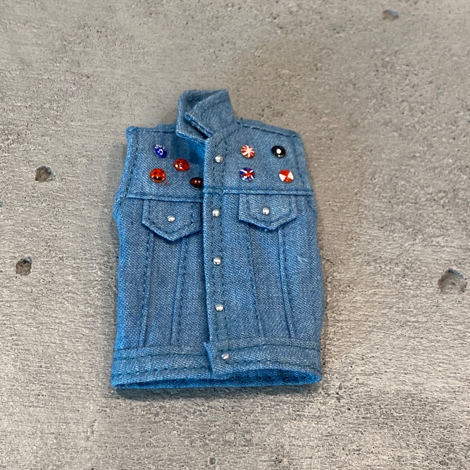 PB-SP-VEST: 1/12 Denim Vest for 6&Prime; Punk Spiderman slim body
