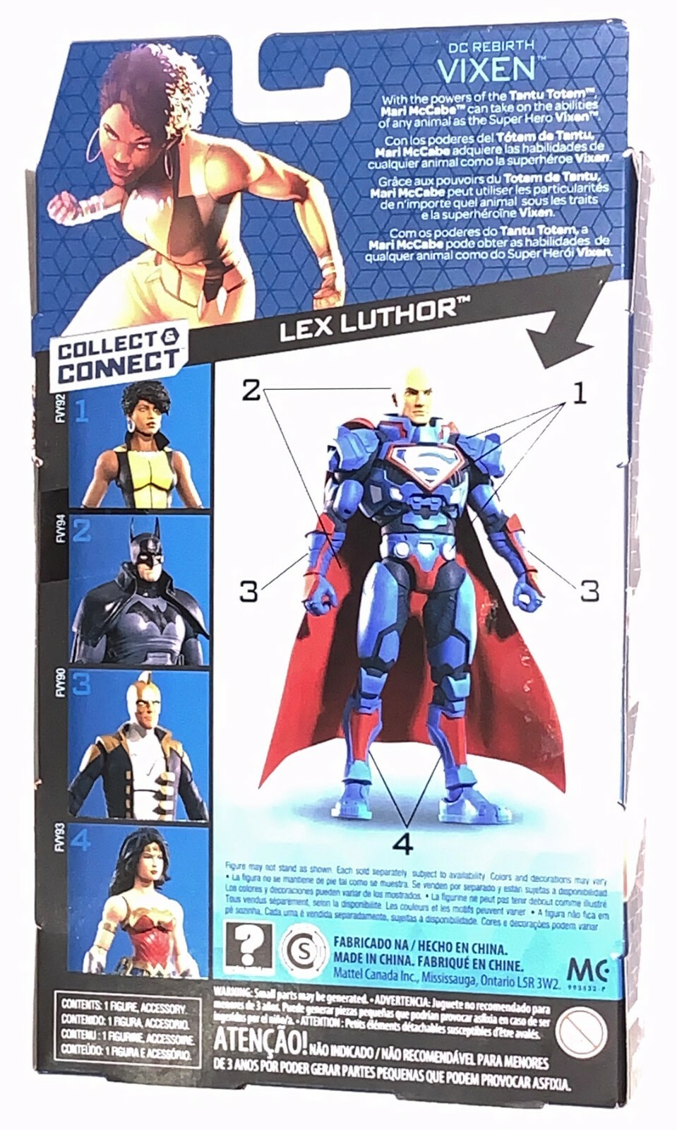 DC Multiverse VIXEN, BATMAN, The RAY & WONDER WOMAN Lex Luthor Collect & Connect