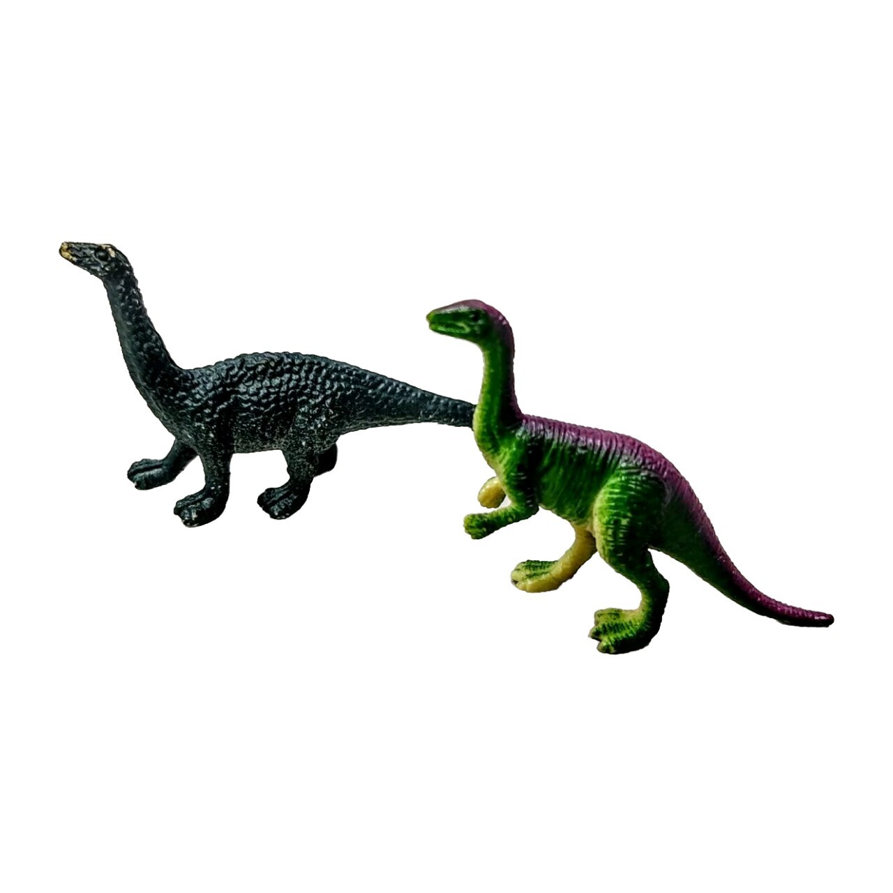 Set of 2 Dino Dinosaur Toy Figure Figurine Dollhouse Miniature Cake Topper Lot
