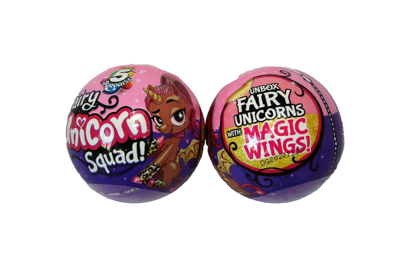 ZURU 5 SURPRISE FAIRY UNICORN SQUAD SERIES LOT OF (2) RANDOM BLIND CAPSULES