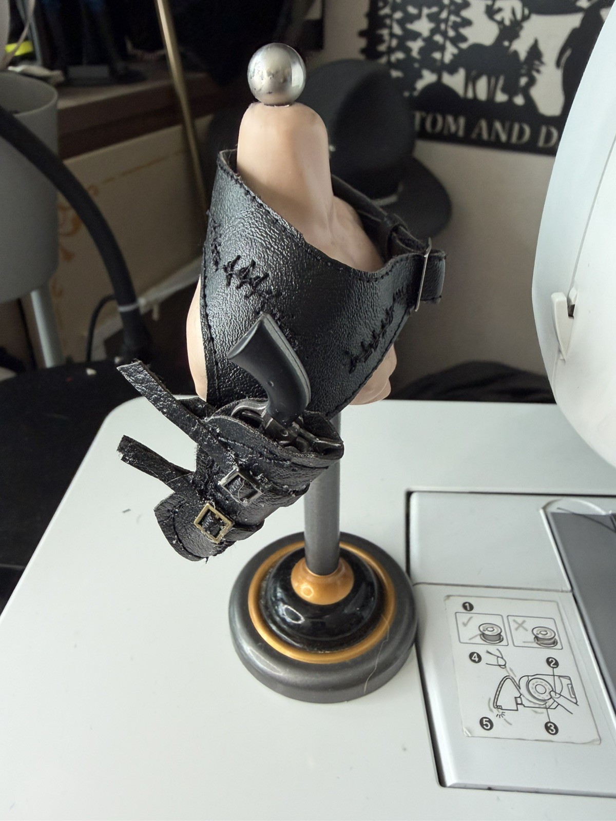 OOAK 1/6 Scale…Basic Black..Western Double Holster Rig.