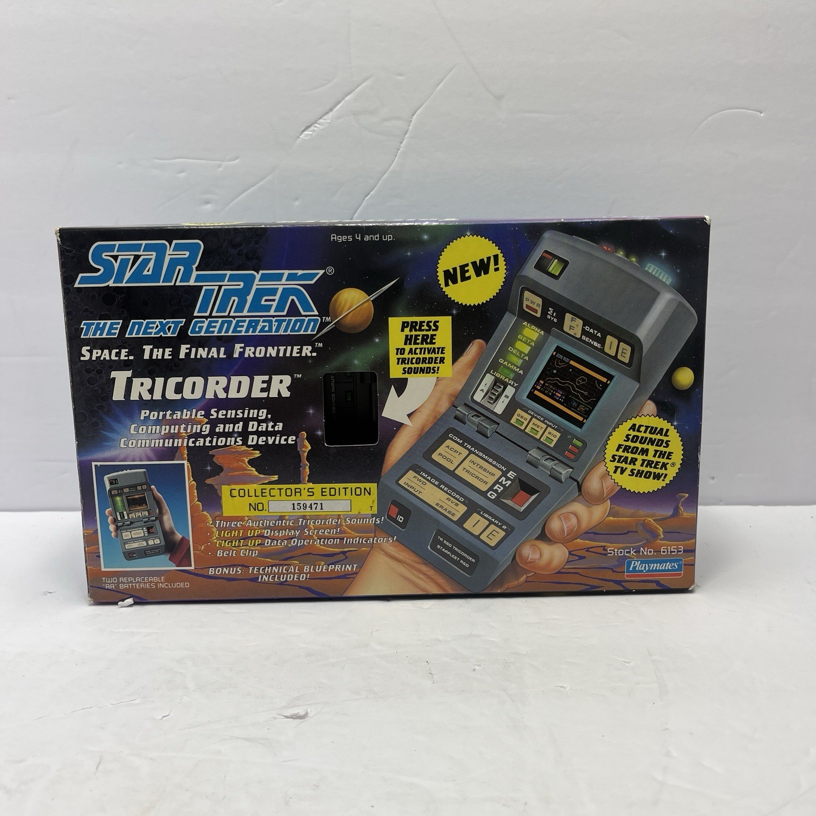 STAR TREK THE NEXT GENERATION TRICORDER New Open Box 1993 #6153 TESTED/WORKING