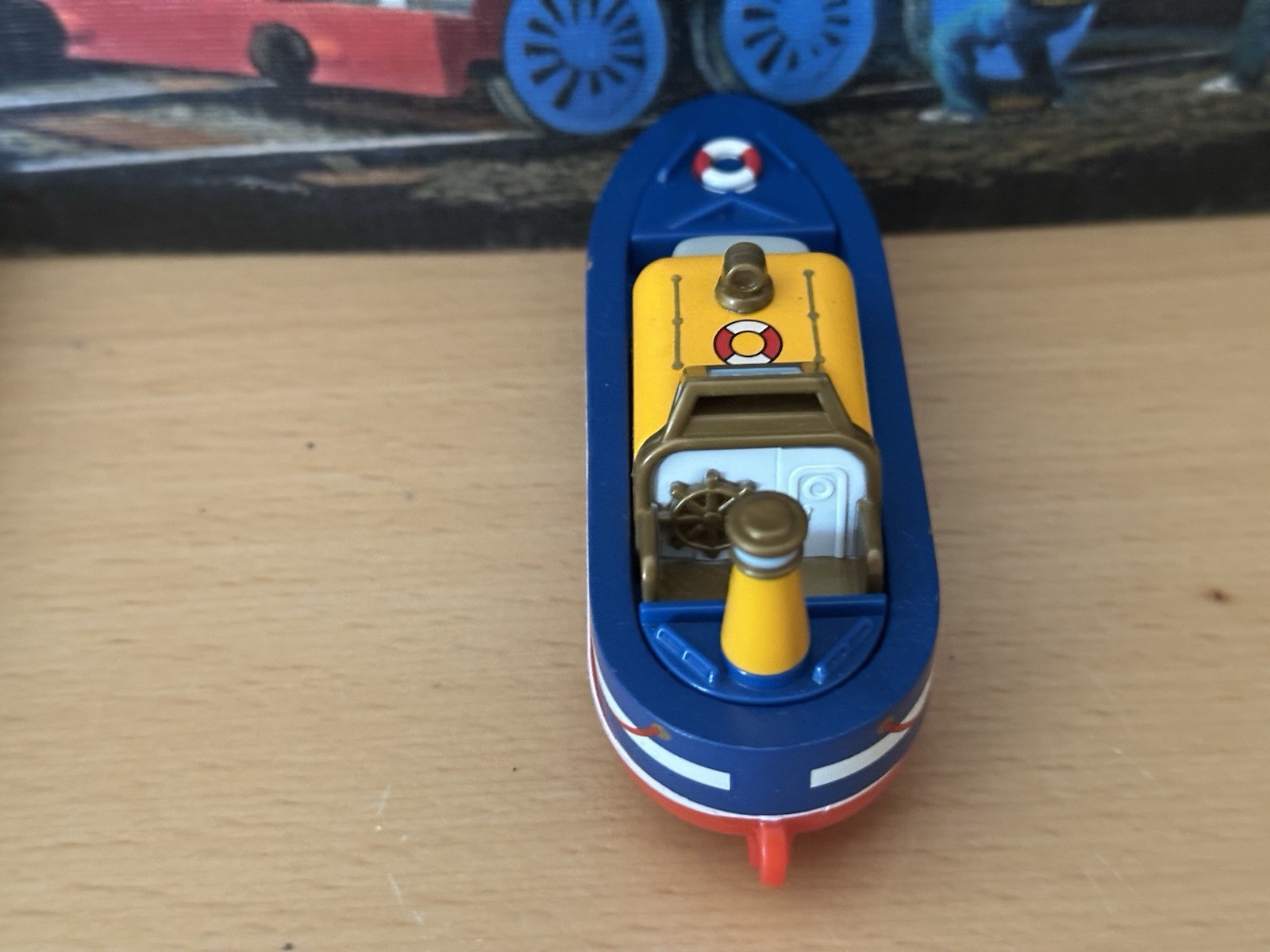 Learning Curve Wooden Thomas Train Set Exclusive Captain with Waves! EUC!