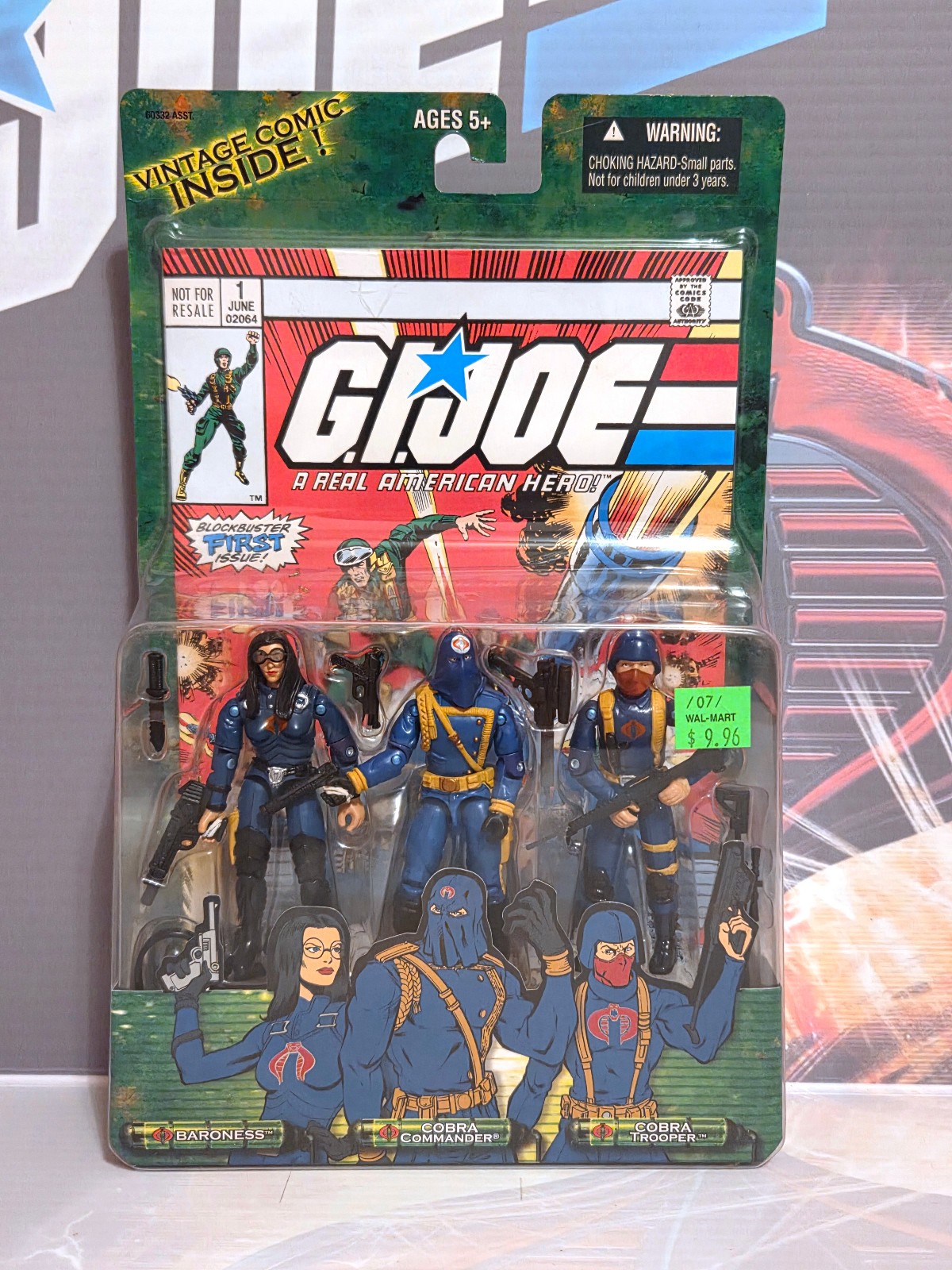 2004 GI Joe Comic Book 3 Pk – Set #1 – Baroness, Cobra Commander & Cobra Trooper