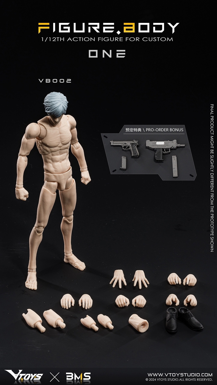VTOYS X BMS 1/12 Male Soilder Flexible Action Figure Body