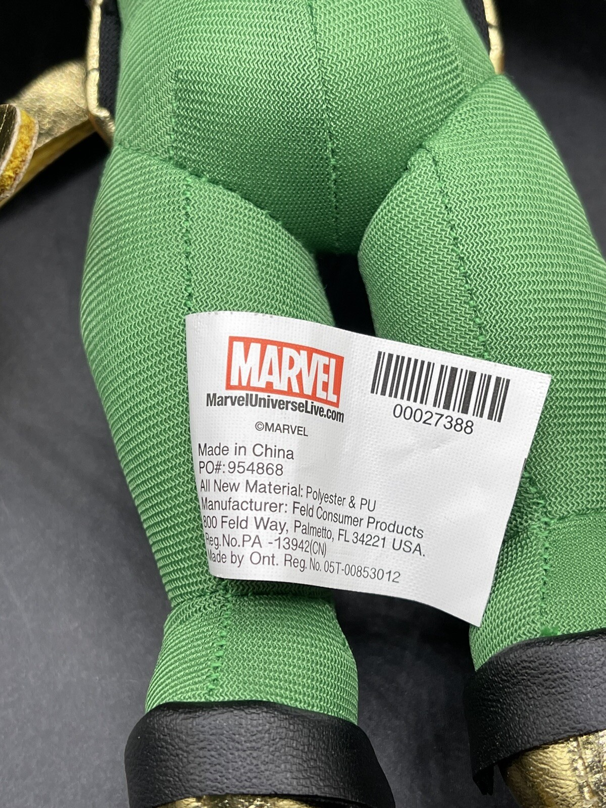 Ringling Bros Barnum Bailey Circus Marvel Loki Souvenir Plush Plastic Head Doll