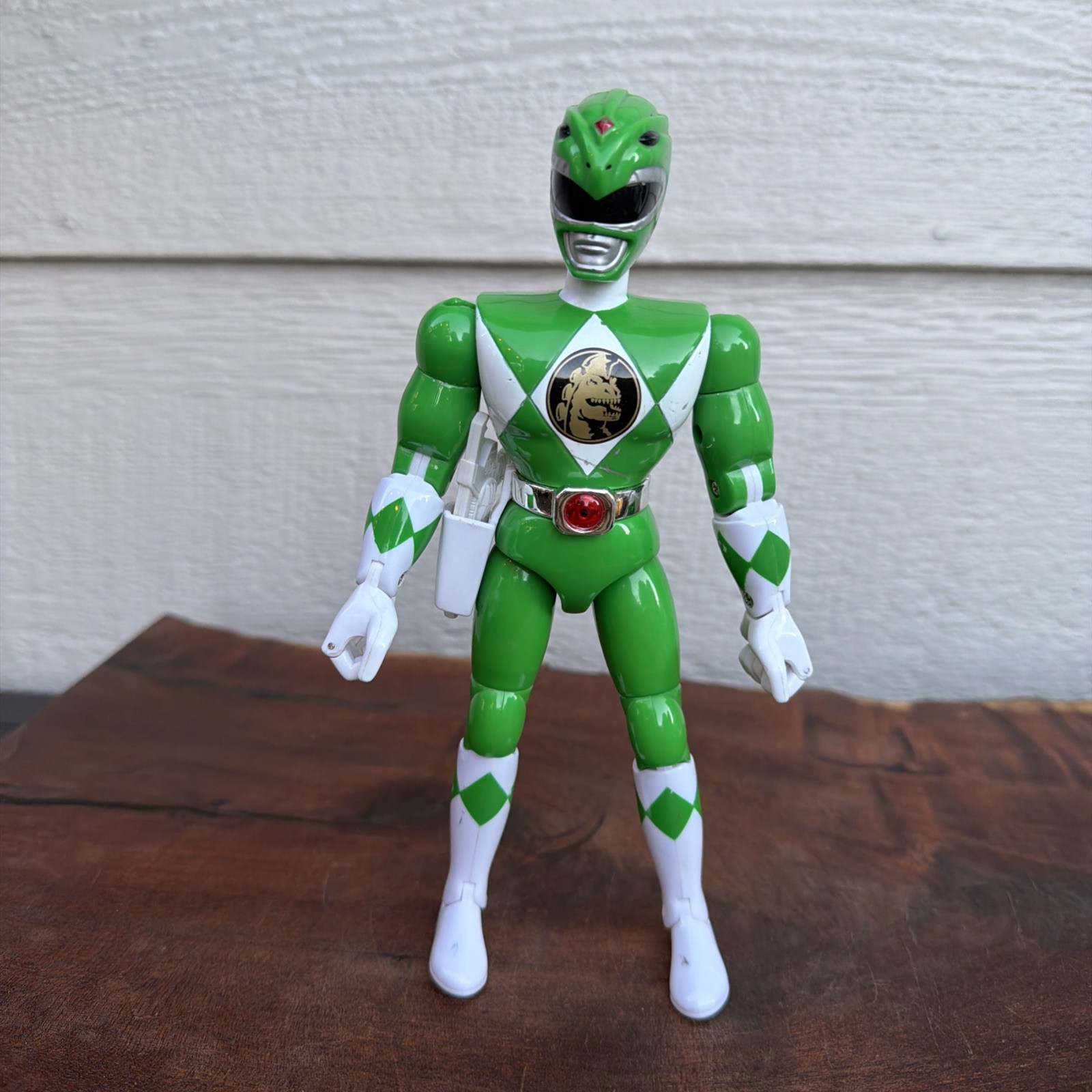 1993 MMPR Power Rangers Green Ranger Bandai 8in Figure w/ Blaster Tommy Vintage
