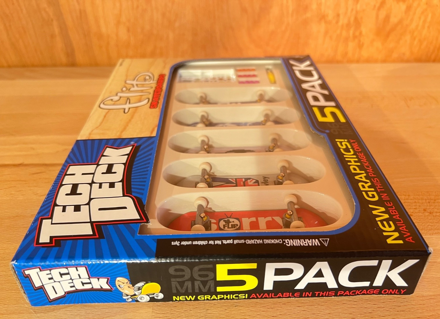 2002 Tech Deck FLIP Skateboards 5 Pack Fingerboards Geoff Rowley EXCLUSIVE ART
