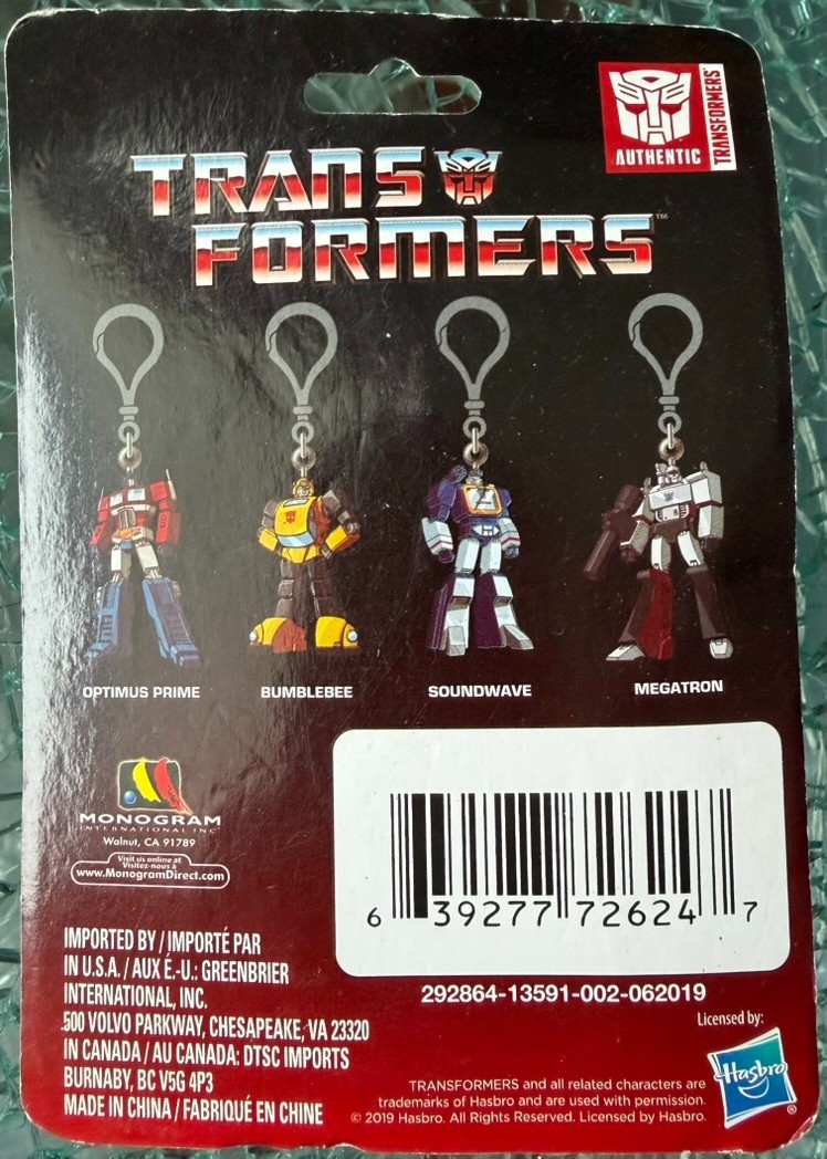 Transformers MEGATRON Figural Backpack Charm Bag Clip Key Chain NIP