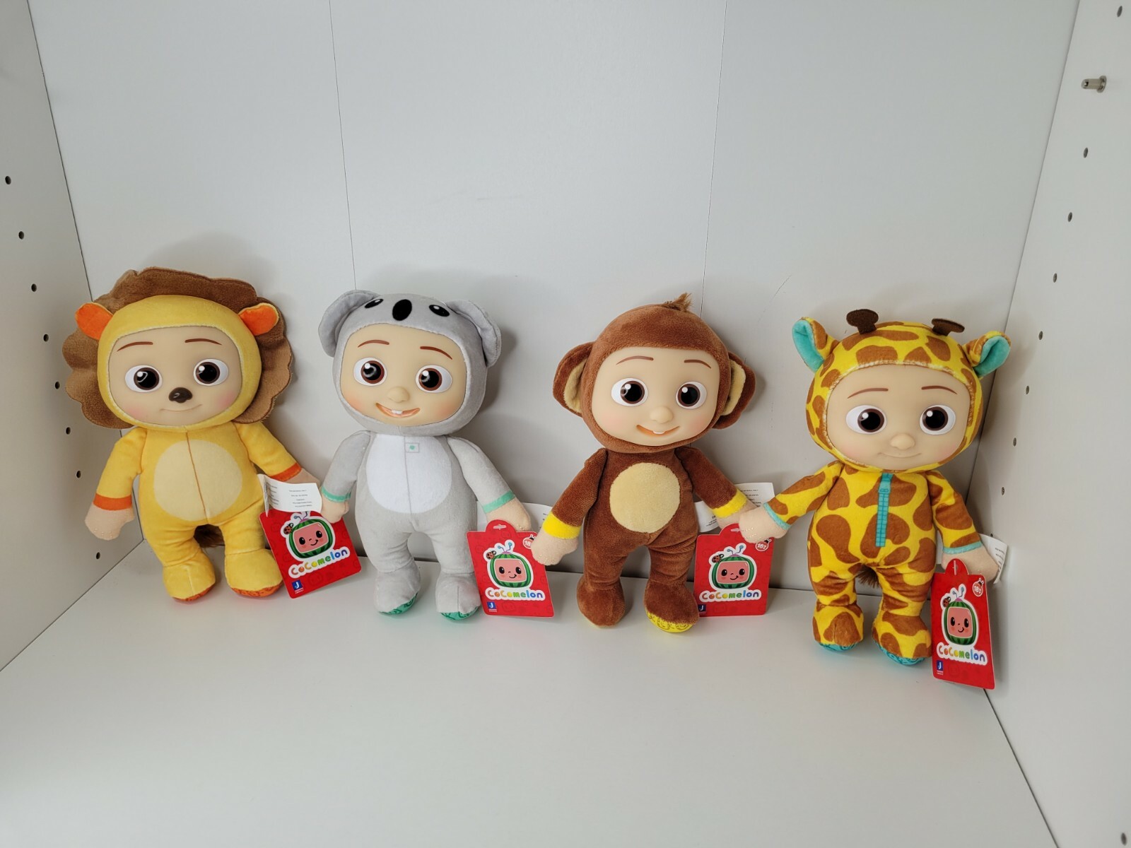 Cocomelon JJ Baby Doll 8” Plush Lion Koala Monkey Giraffe Set Lot 4 Netflix New