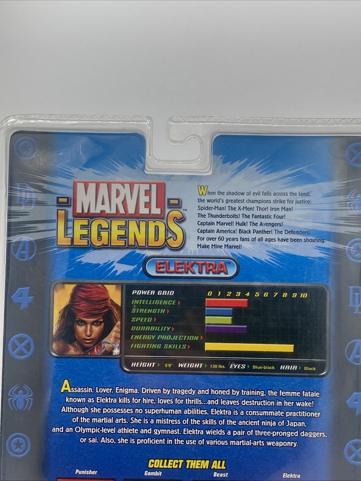 Marvel Legends ELEKTRA Action Figure & Comic Book Series 4 ToyBiz 2003 New Vtg